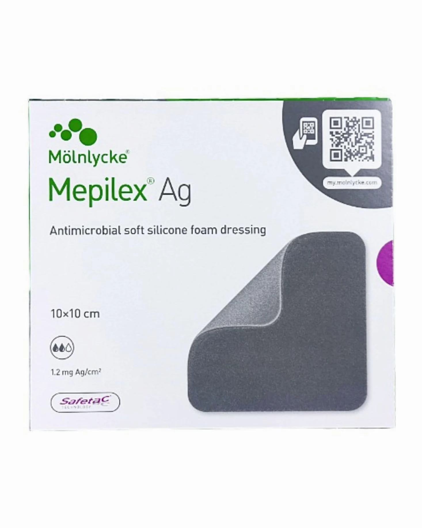 Molnlycke Mepilex AG - Apósito hidráulico celular, 10 x 10 cm, pack de 5
