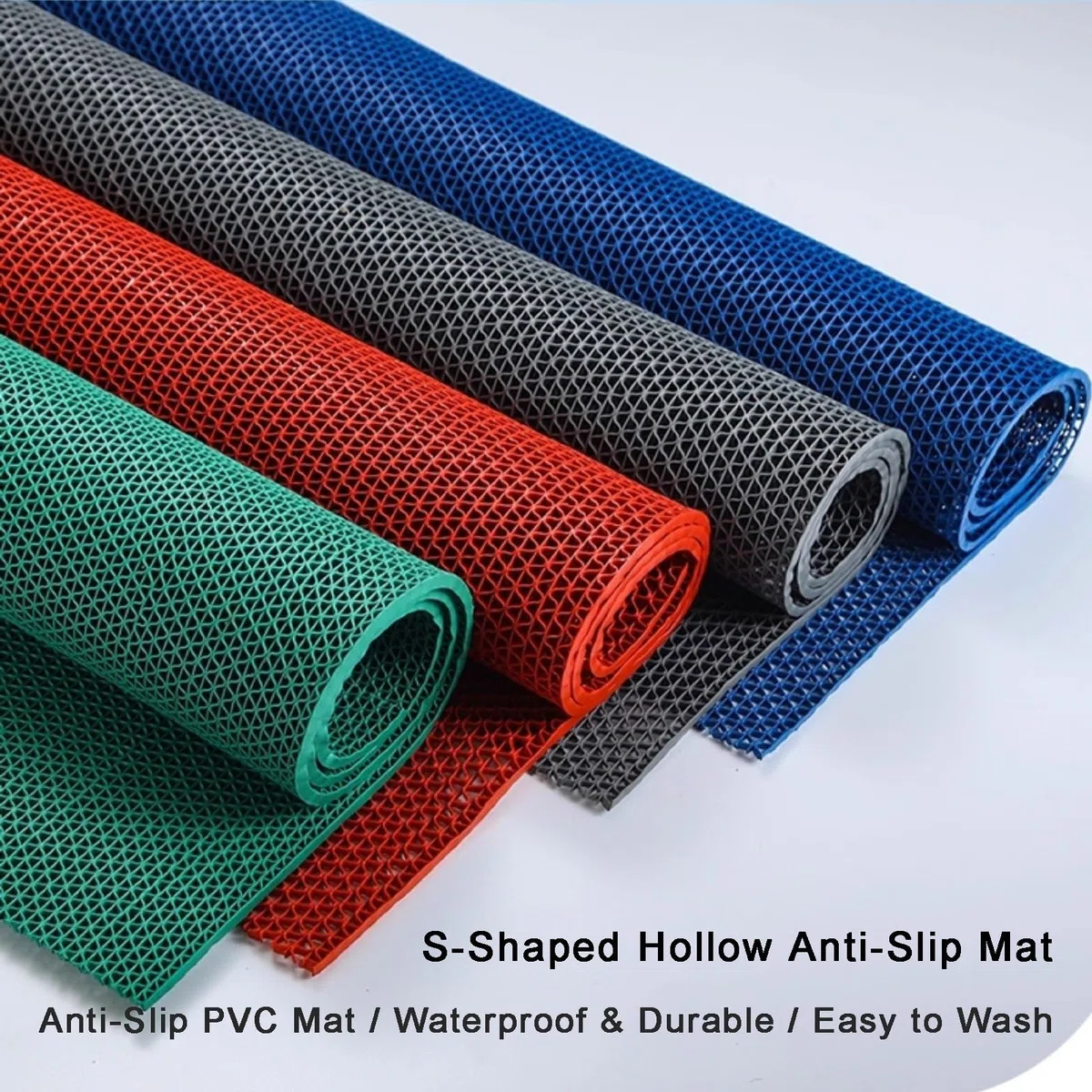 Alfombrillas antideslizantes de PVC, fáciles de cortar, resistentes para baño, ducha, cocina