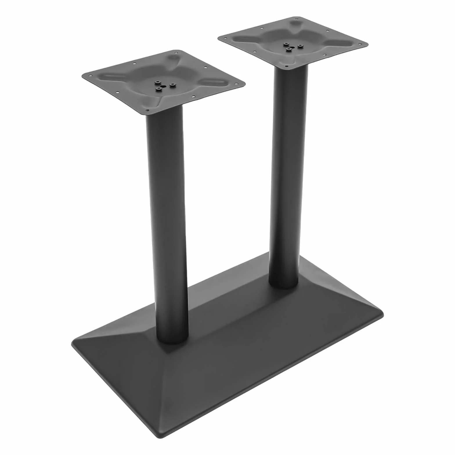 Marco de mesa doble de acero de 72 cm, con 4 tornillos de nivelación y capacidad de carga de 800 kg, con revestimiento de polvo, color negro (70 x 40 cm), para restaurantes/oficinas/hogar