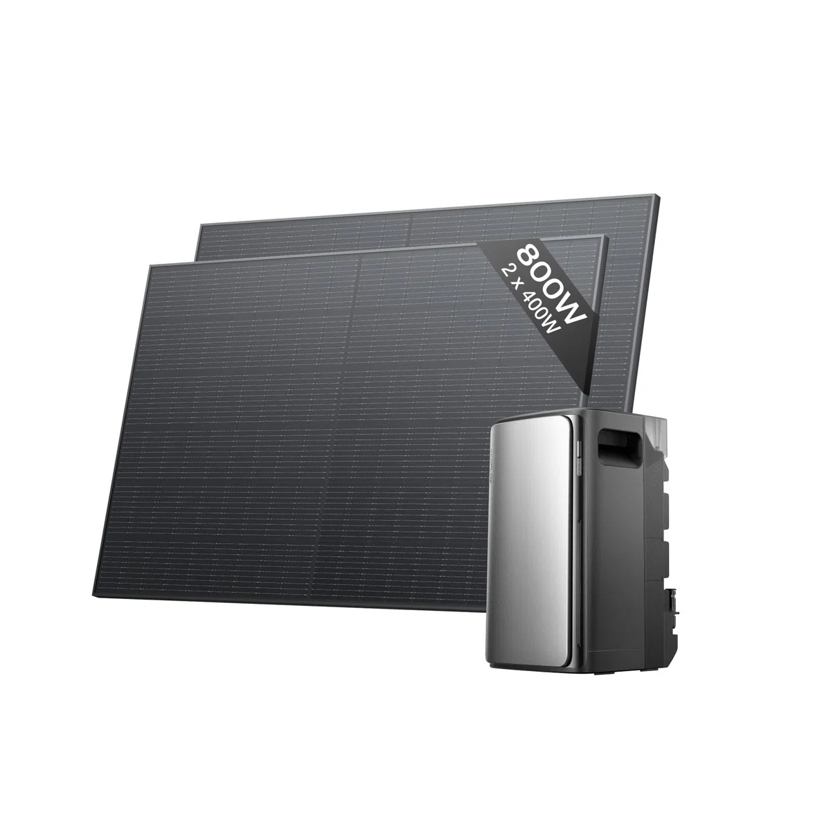 Kit solar EF EcoFlow STREAM Max batería de 1,92 kWh con panel solar rígido de 400 W*2, entrada solar de 1800 W, 2 MPPT, puerto de CA 1200 W, microinversor de 600/800 W, control inteligente con IA
