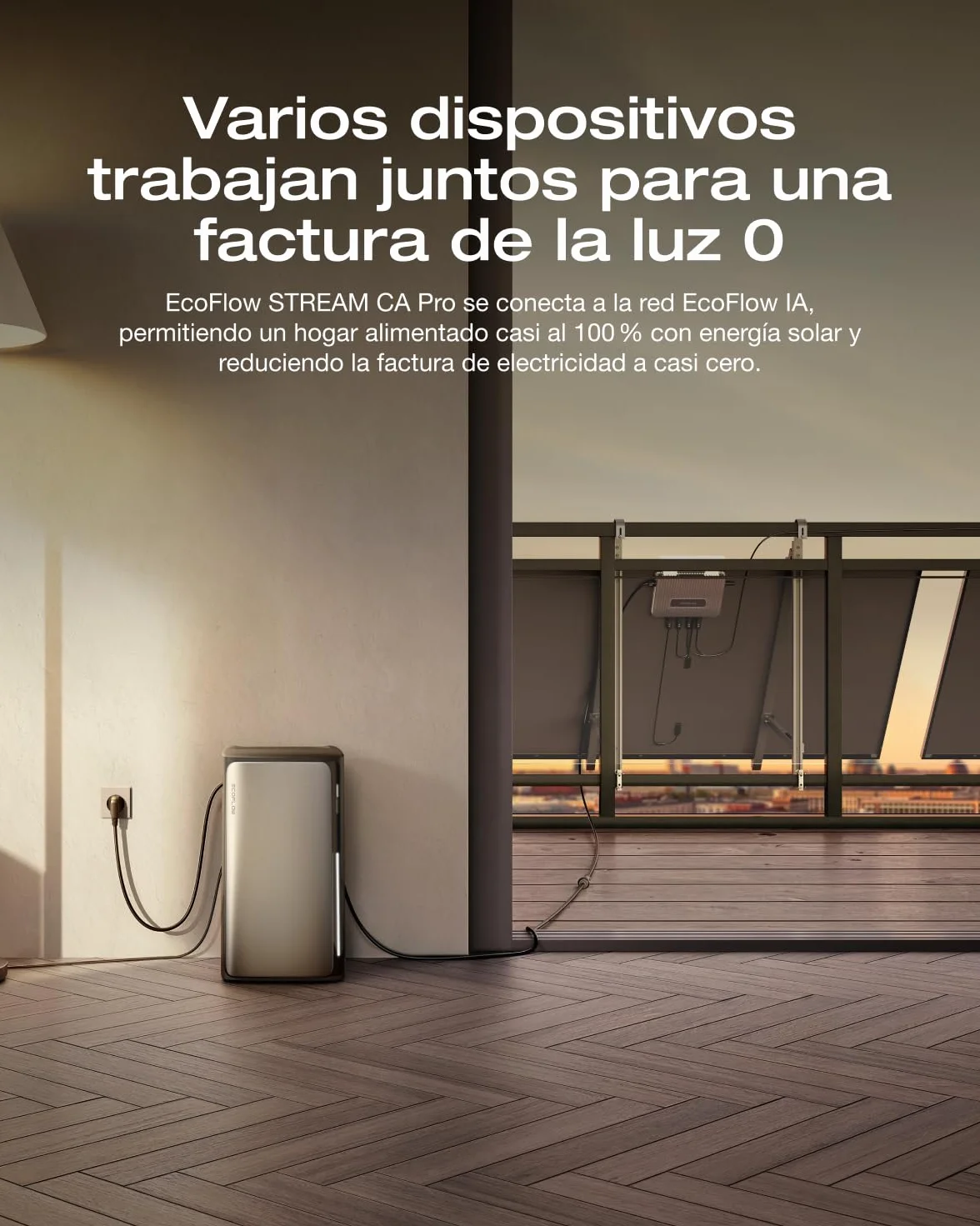 EF ECOFLOW STREAM CA Pro 1,92 kW, Kit solar de batería,100% compatible con todos los inversores, Salida de 1200 W, Ampliable hasta 11,52 kWh, Sistema plug-and-play, Control inteligente con TOU & IA
