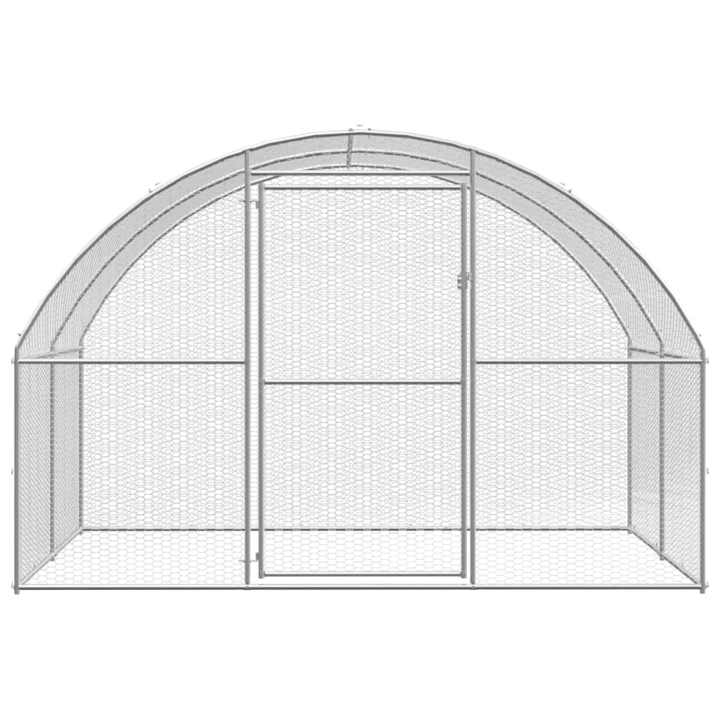 vidaXL Gallinero de Exterior de Acero Galvanizado 3x2x2m Jaula Pollos Gallinas