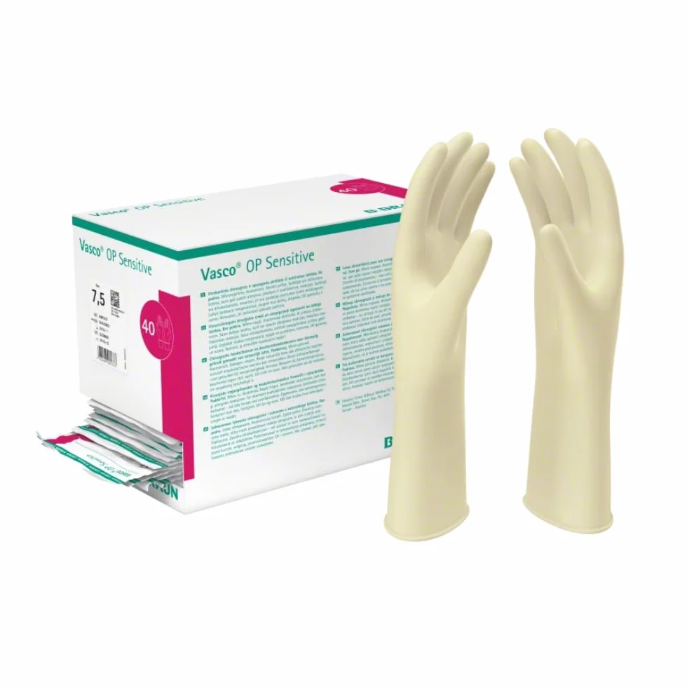 Guantes quirúrgicos de uso único sin polvo