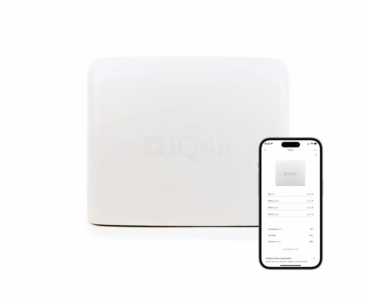 Medidor de Contaminación del Aire Exterior [PM1, PM2.5, PM10, Temperatura, Humedad, Presión Atmosférica, CO2], Smart Air Quality Monitor [Wi-Fi, WLAN, App], Monitor de Calidad del Aire Exterior