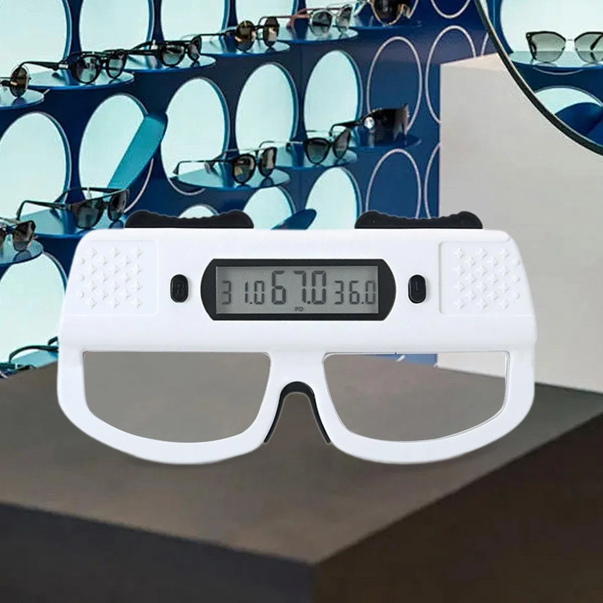 Medidor digital de distancia pupilar PD con pantalla LCD y función de memoria para una medición precisa de los ojos interpupilares