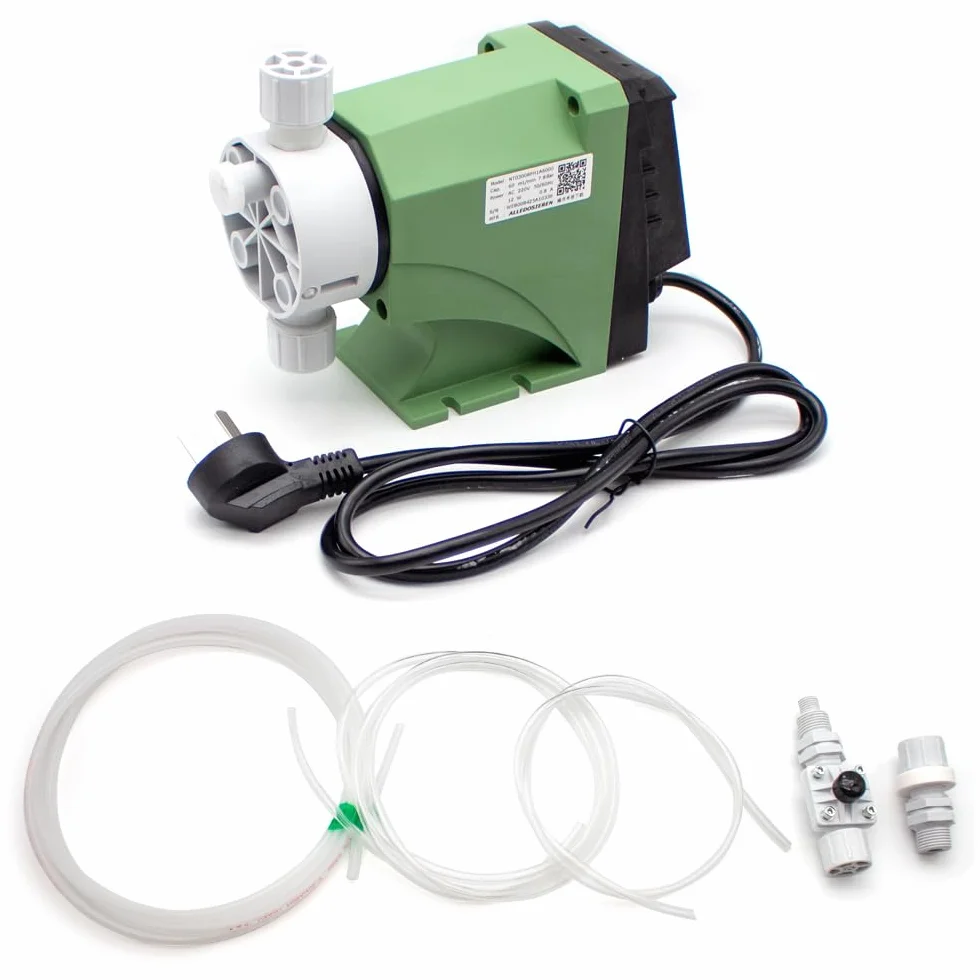 Bomba de Diafragma Electromagnética de 220V G/2'', Bomba Dosificadora Resistente a ácidos y álcalis Bomba Dosificadora de Agua Pequeña 12W 16W 30W (3.6LPH 7.8Bar)