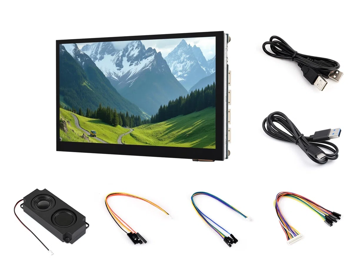 ESP32-P4-WIFI6 7inch 5-Point Touch Display Development Board 1024 × 600 Resolution IPS Display Capacitive Touch Screen,Onboard ESP32-C6-MINI Module, Supports AI Speech Interaction