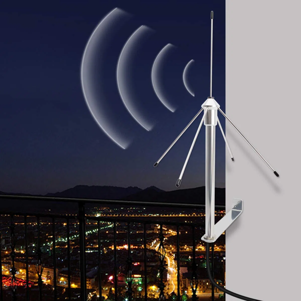 HYS Antena omni, 433 MHz, 3 dbi, 50 ohmios, antena GSM con cable coaxial RG58 de 3 m y conector macho SMA y soporte de montaje