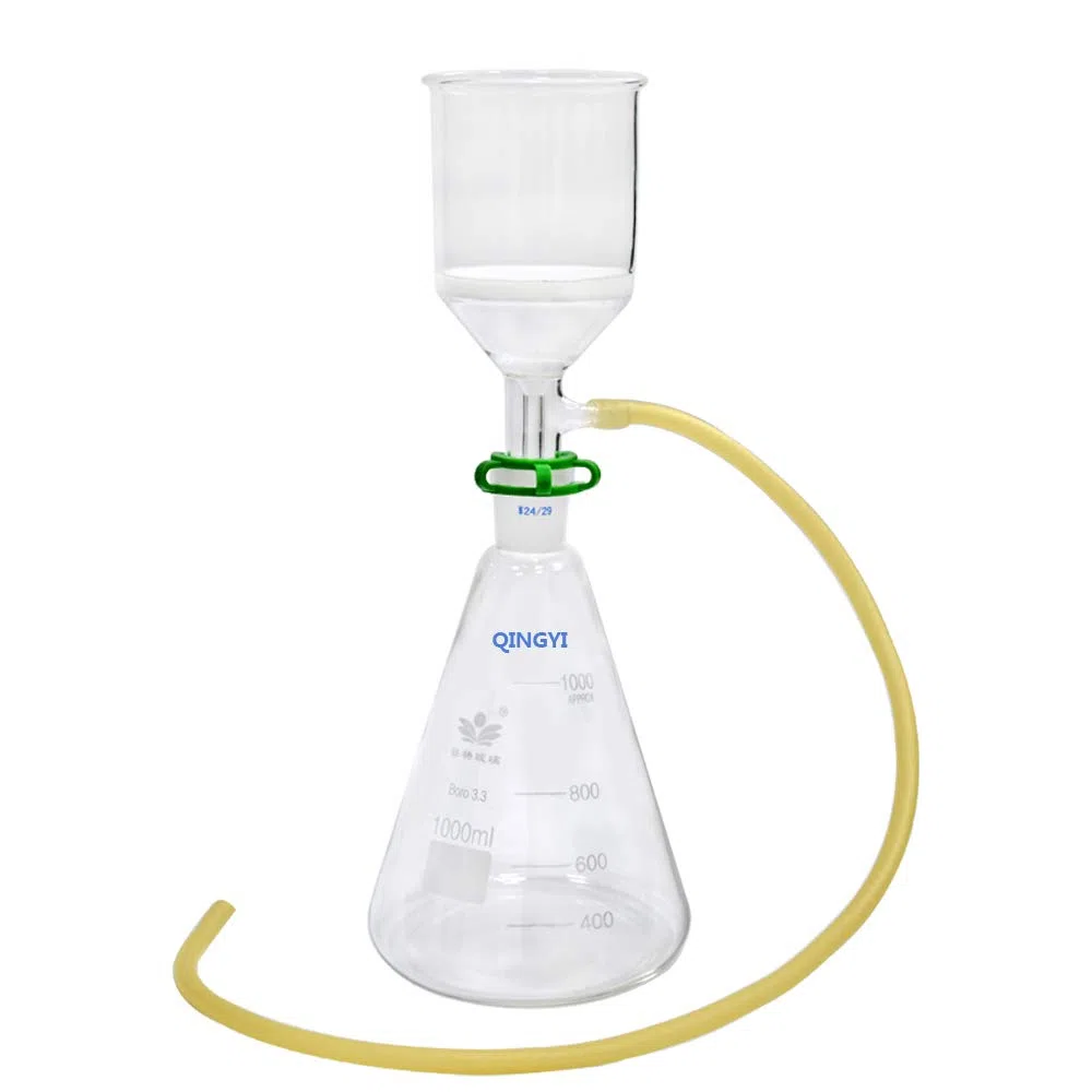 Filtro de succión de vidrio con botella de filtro de 1000 ml y kit de filtración de embudo de 250 ml de laboratorio de filtración de vacío aparato de destilación