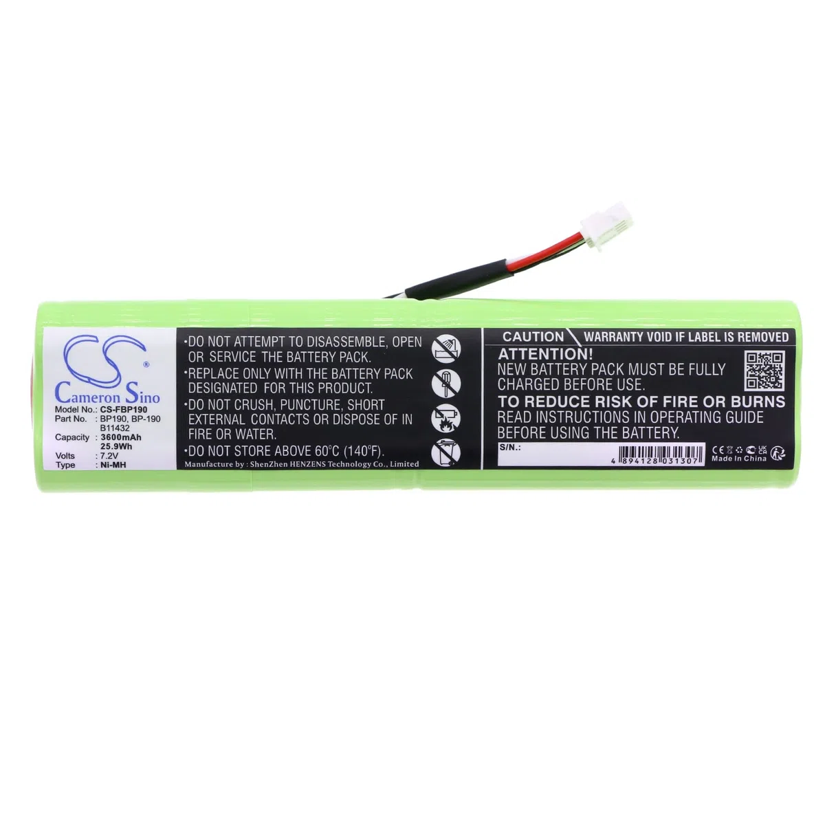TECHTEK Batería 3600mAh Compatible con [Fluke] 190M Medical OscilloscopeScopeMeter, Analyzers 433, Analyzers 434, 435, Scopemeter 192, Scopemeter 192B, 196, 196B, FBA