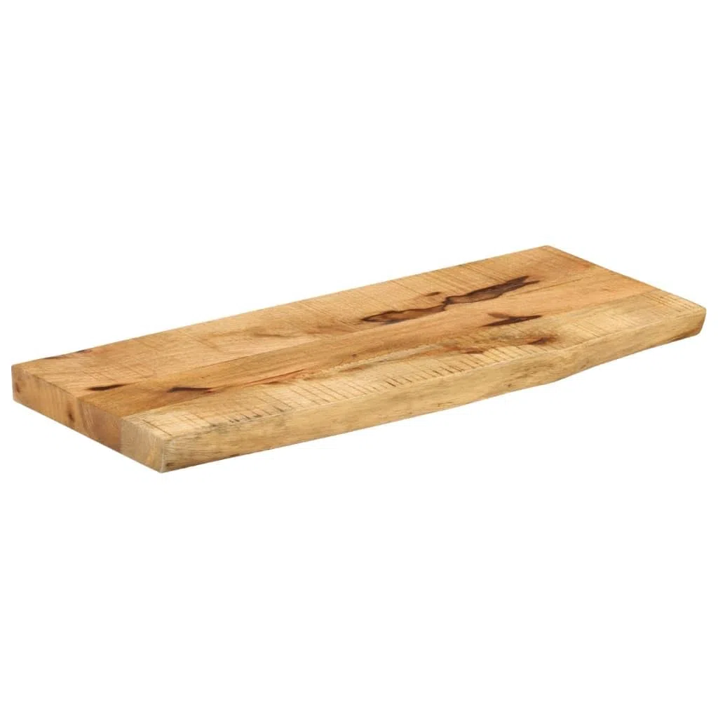 vidaXL Tablero de Mesa Borde Natural Madera Maciza Mango 90x40x3,8 cm, Superficie de Mesa, Tablero de Reemplazo