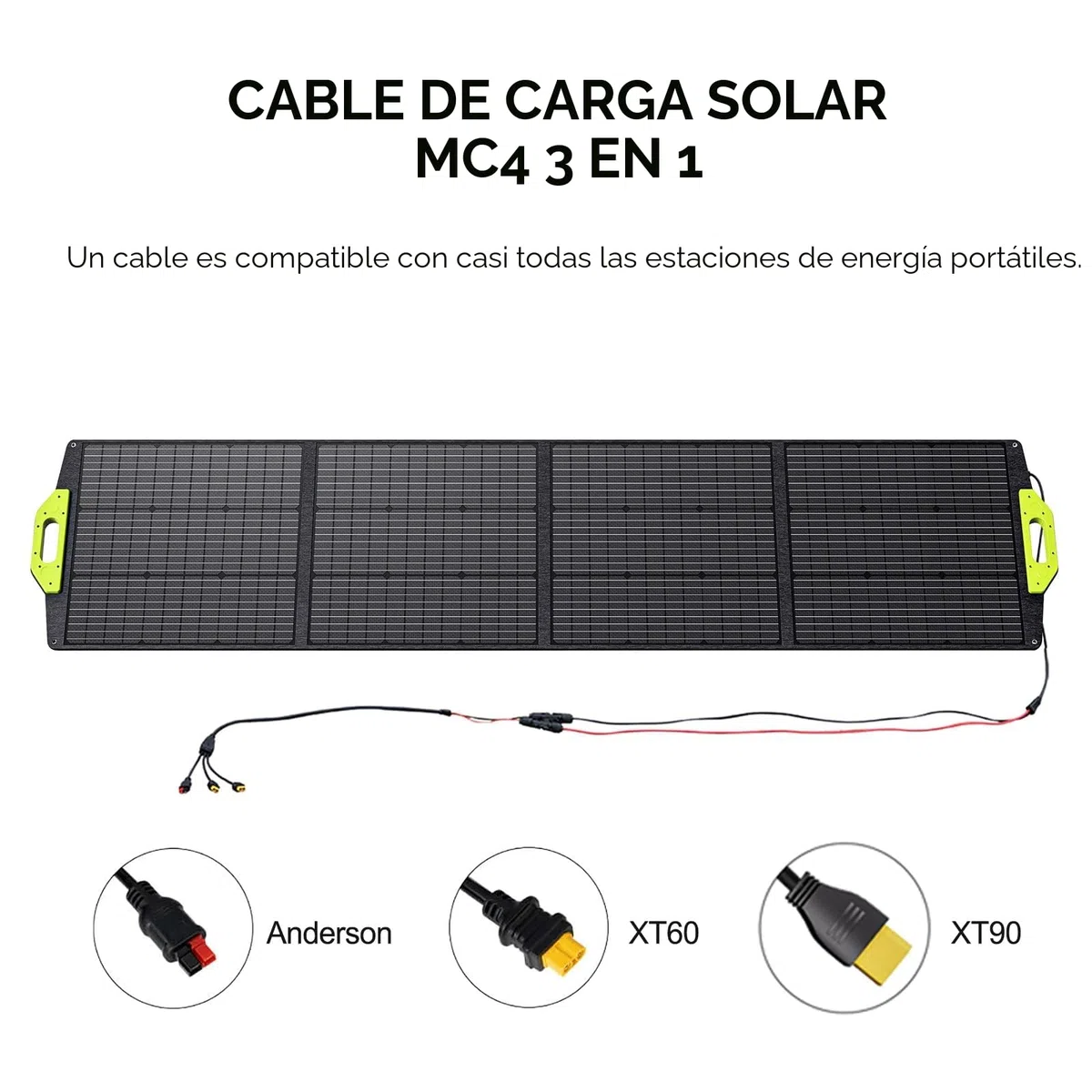 FOSSiBOT Panel solar plegable de 200 W, para generadores solares portátiles F1200, F2400, F3600, módulo fotovoltaico, para sistema independiente de la red, jardín, balcón, caravana hacia el exterior