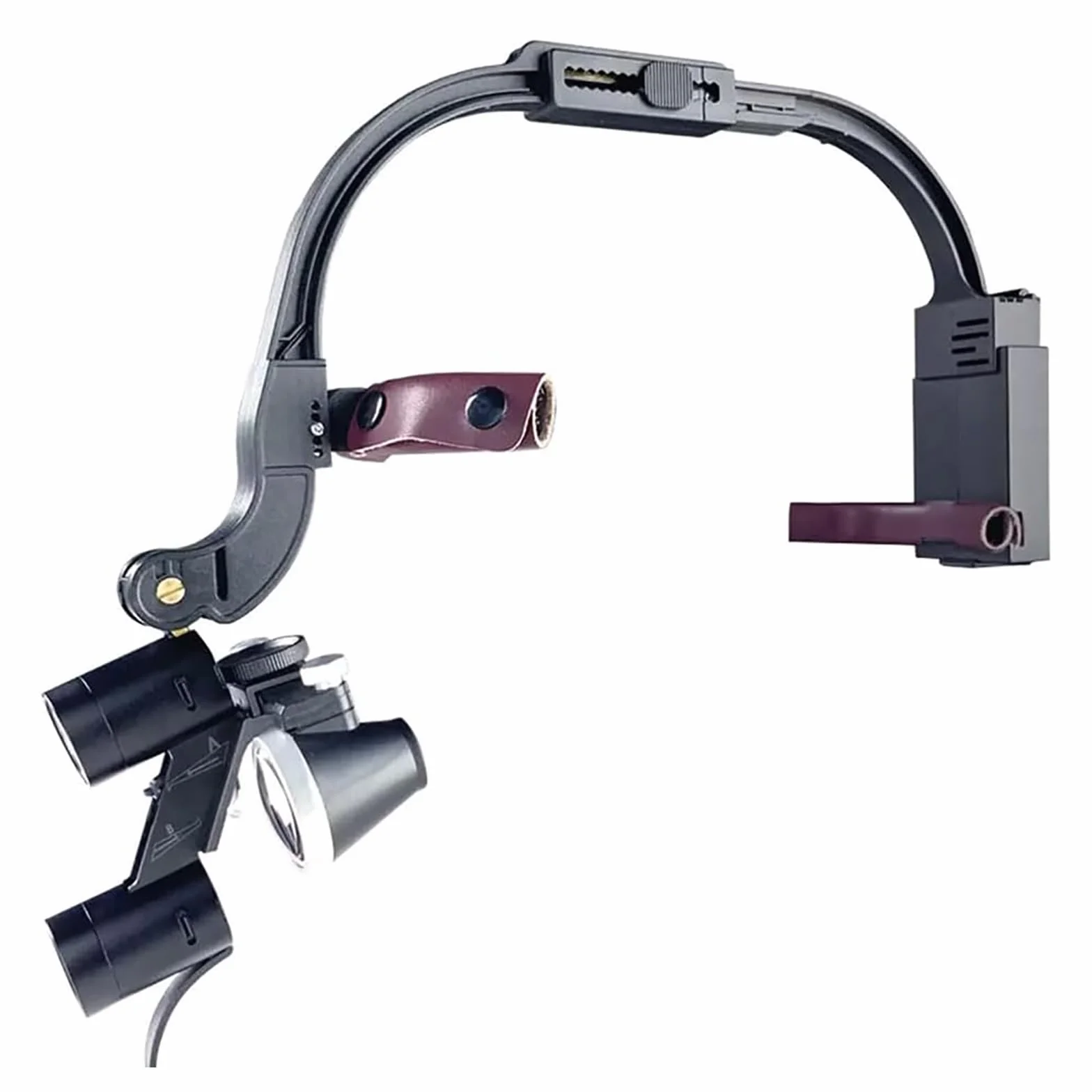Lupa Dental 3.5X con Luz LED, Faro Quirúrgico para Dentista, Temperatura de Doble Color