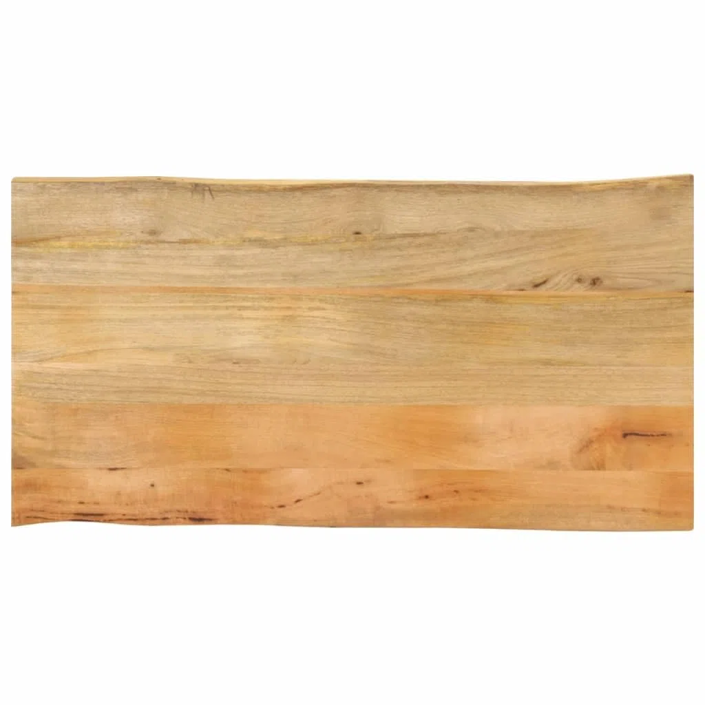 vidaXL Tablero de Mesa Borde Natural Madera Maciza Mango 100x60x2,5 cm, Superficie de Mesa