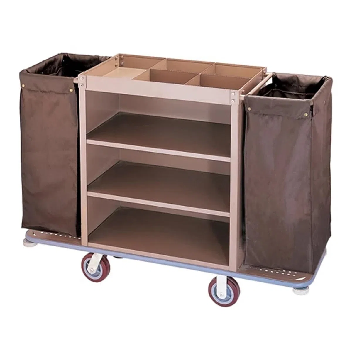 Carrito de hotel multifuncional con cerradura, carrito de limpieza comercial industrial para limpieza doméstica y servicio de habitaciones, soluciones de limpieza duraderas y eficientes