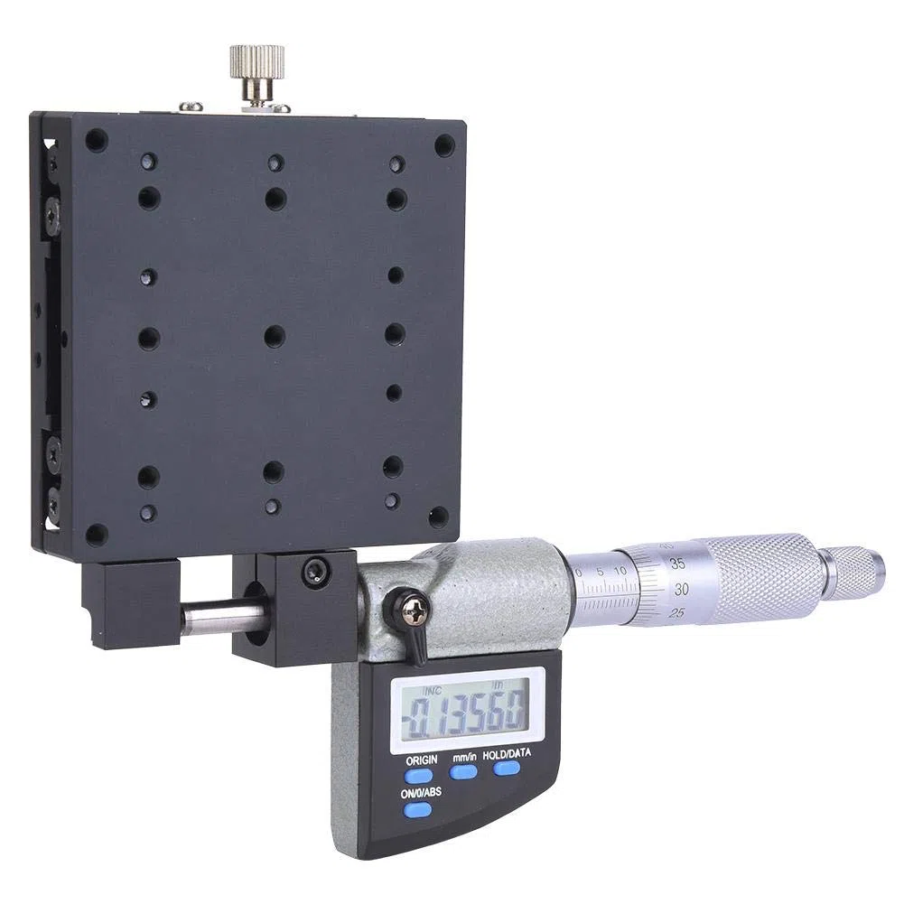 Venta loca Etapa de traducción lineal, plataforma de micrómetro SEMX80-AS con pantalla digital de 80x80 mm, precisión de desplazamiento de hasta 0.001 mm