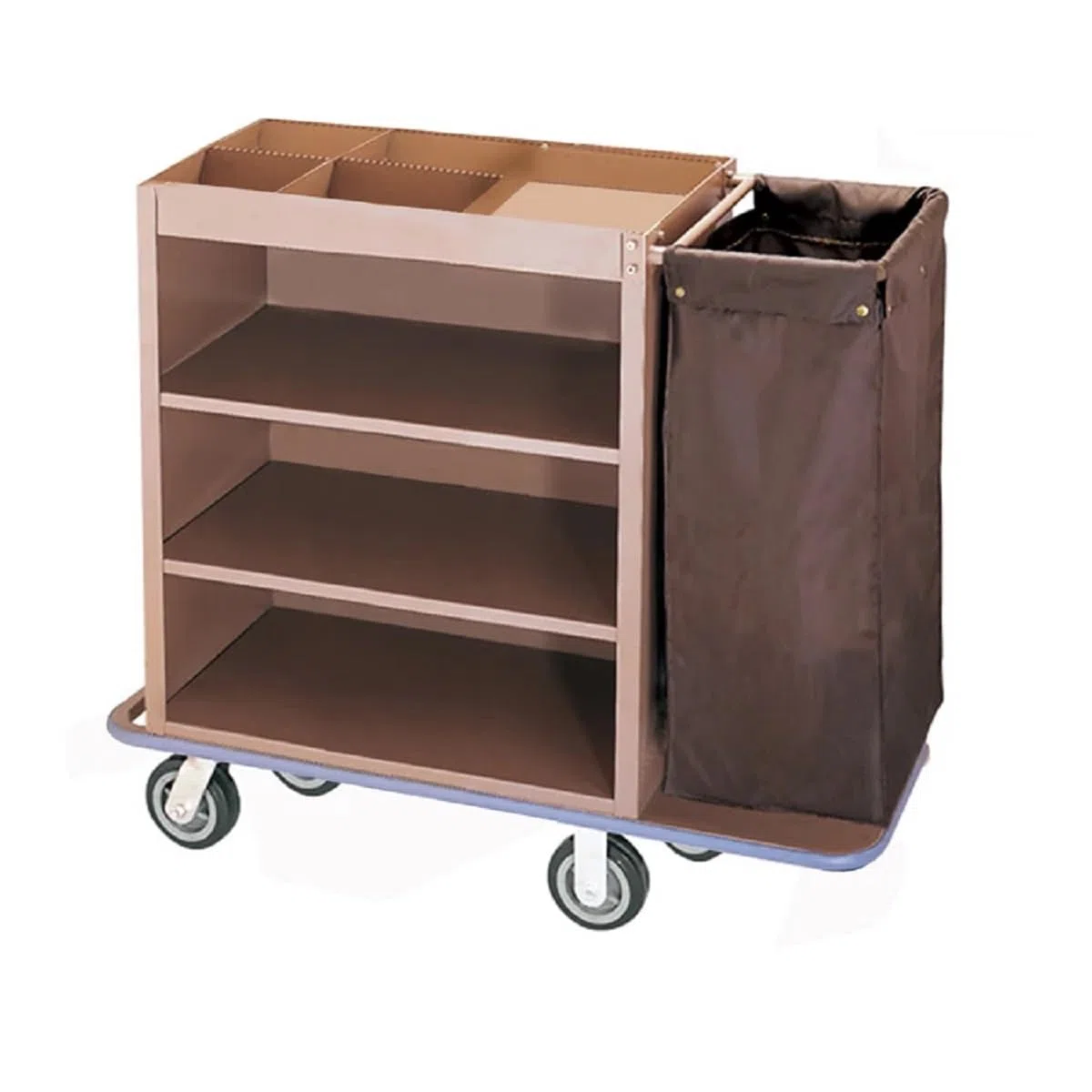 Carrito de hotel con cerradura, carrito de limpieza industrial multifuncional para limpieza doméstica y servicio de habitaciones, soluciones eficientes para una limpieza eficaz