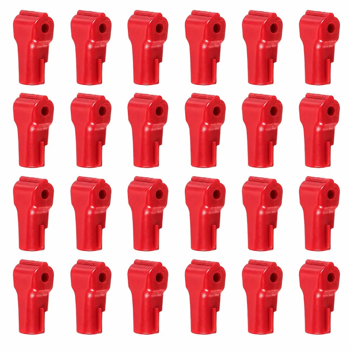 100 piezas de bloqueo de gancho, equipo antirrobo de 5 mm, cerraduras de gancho para gancho de exhibición, tablero de clavijas, bloqueo de parada de robo, rojo (5 mm)