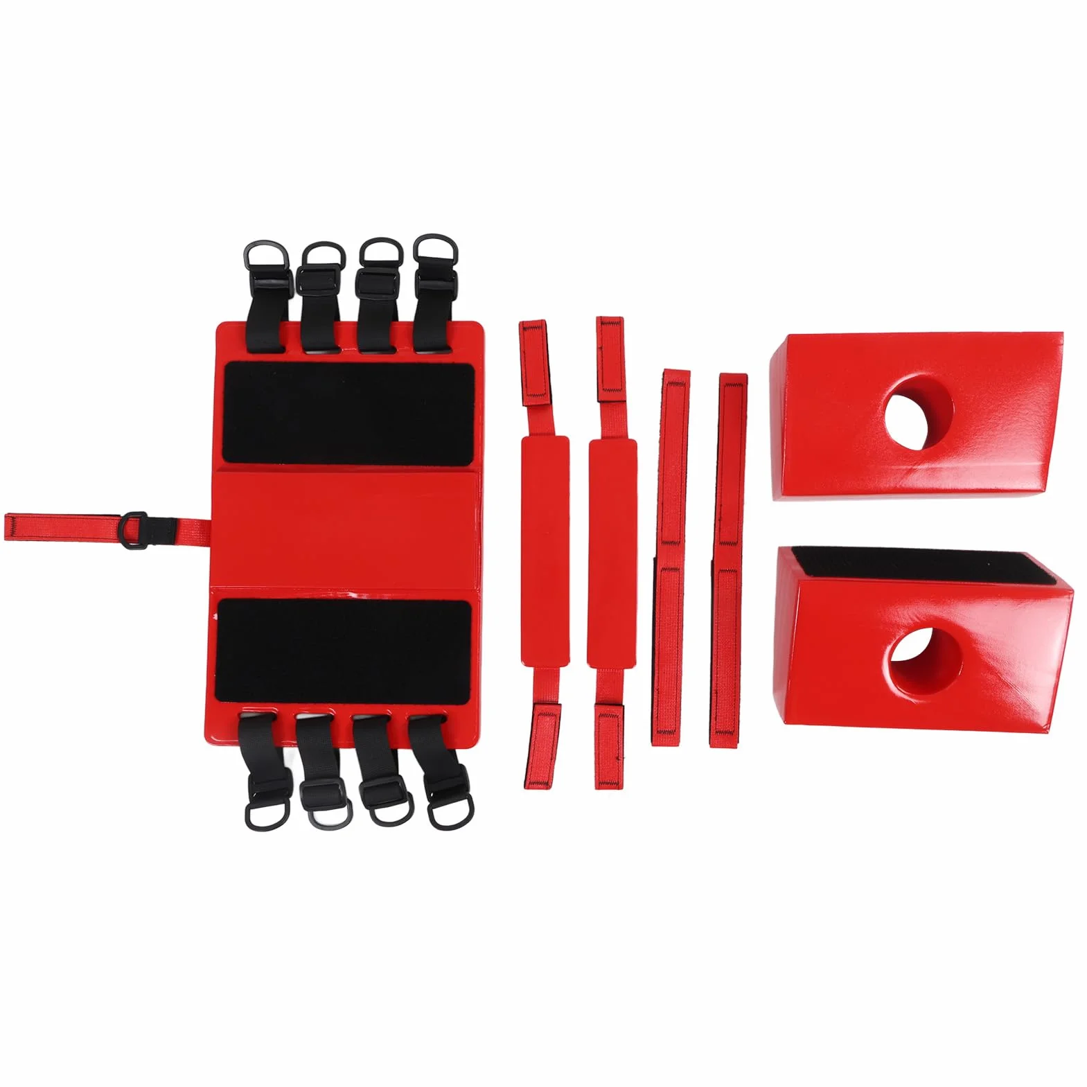 SENECESLI Inmovilizador Fijo de Cabeza Impermeable para Tablero El Inmovilizador de Cabeza Universal de Emergencia Médica EMS Cuenta con Correas Ajustables para la Tabla Espinal