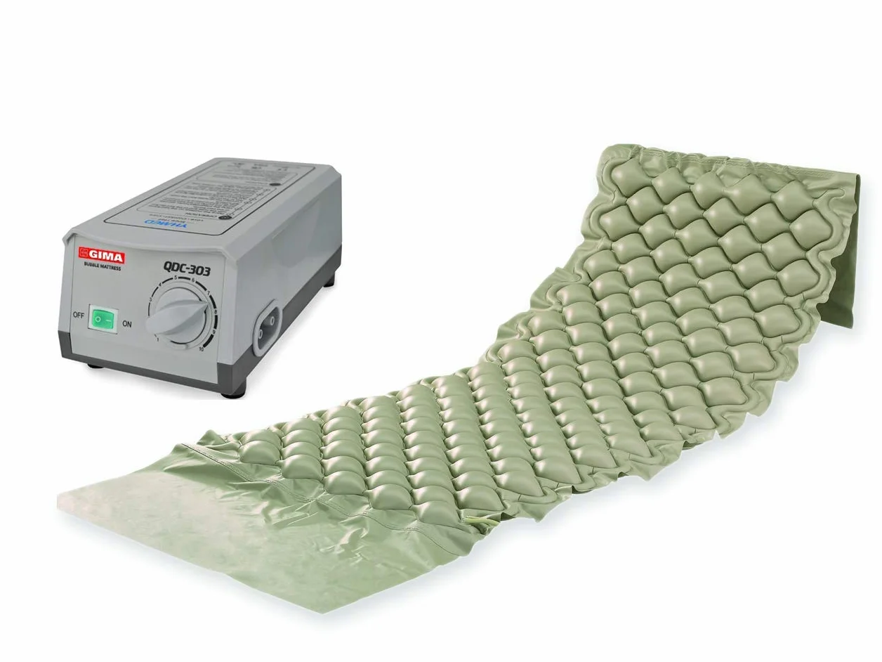 Gima - Colchón de burbujas para el tratamiento y prevención de lesiones por presión, kit con compresor, 28566