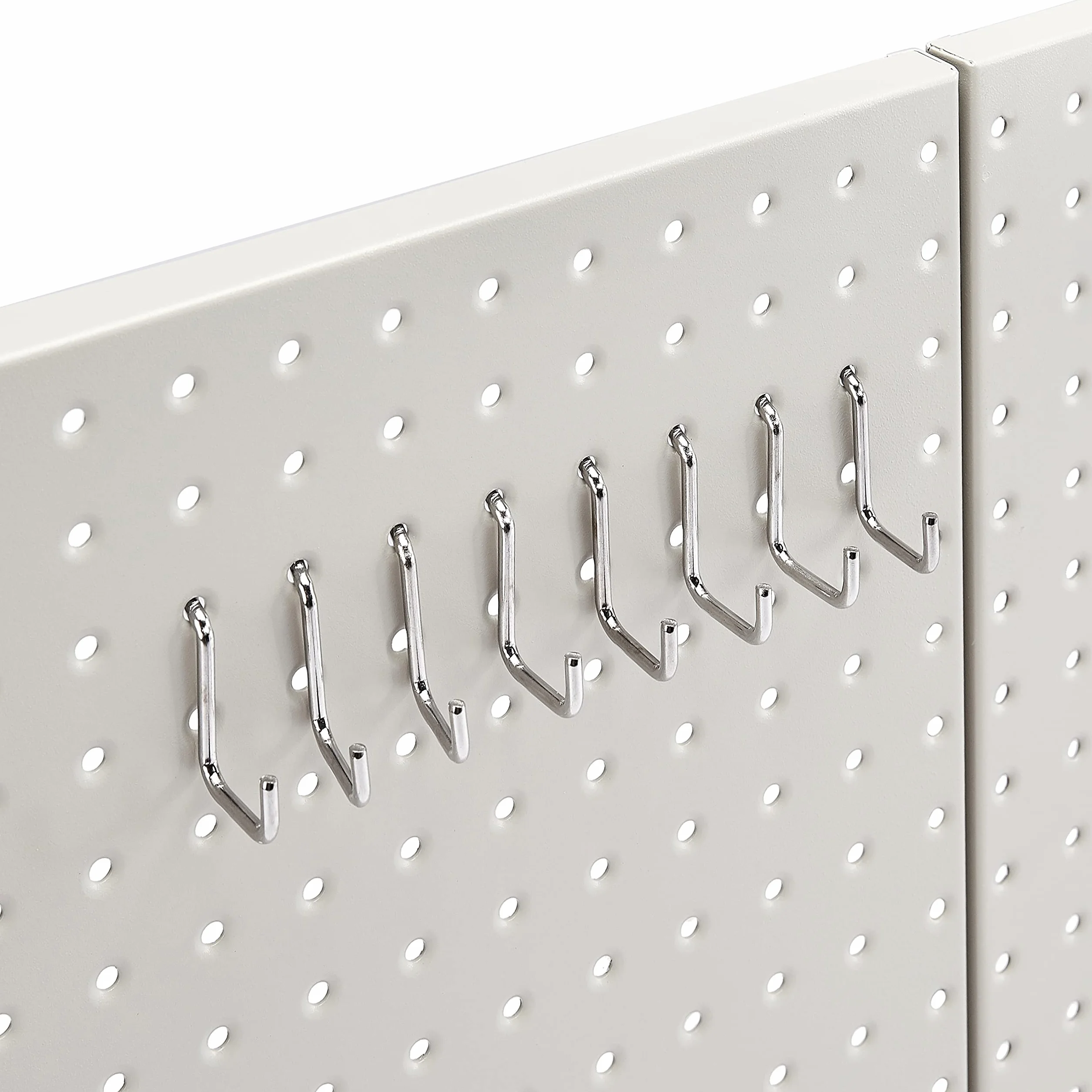 Amazon Basics Rectangular Kit de tablero de clavijas de metal, 48 piezas, Gris