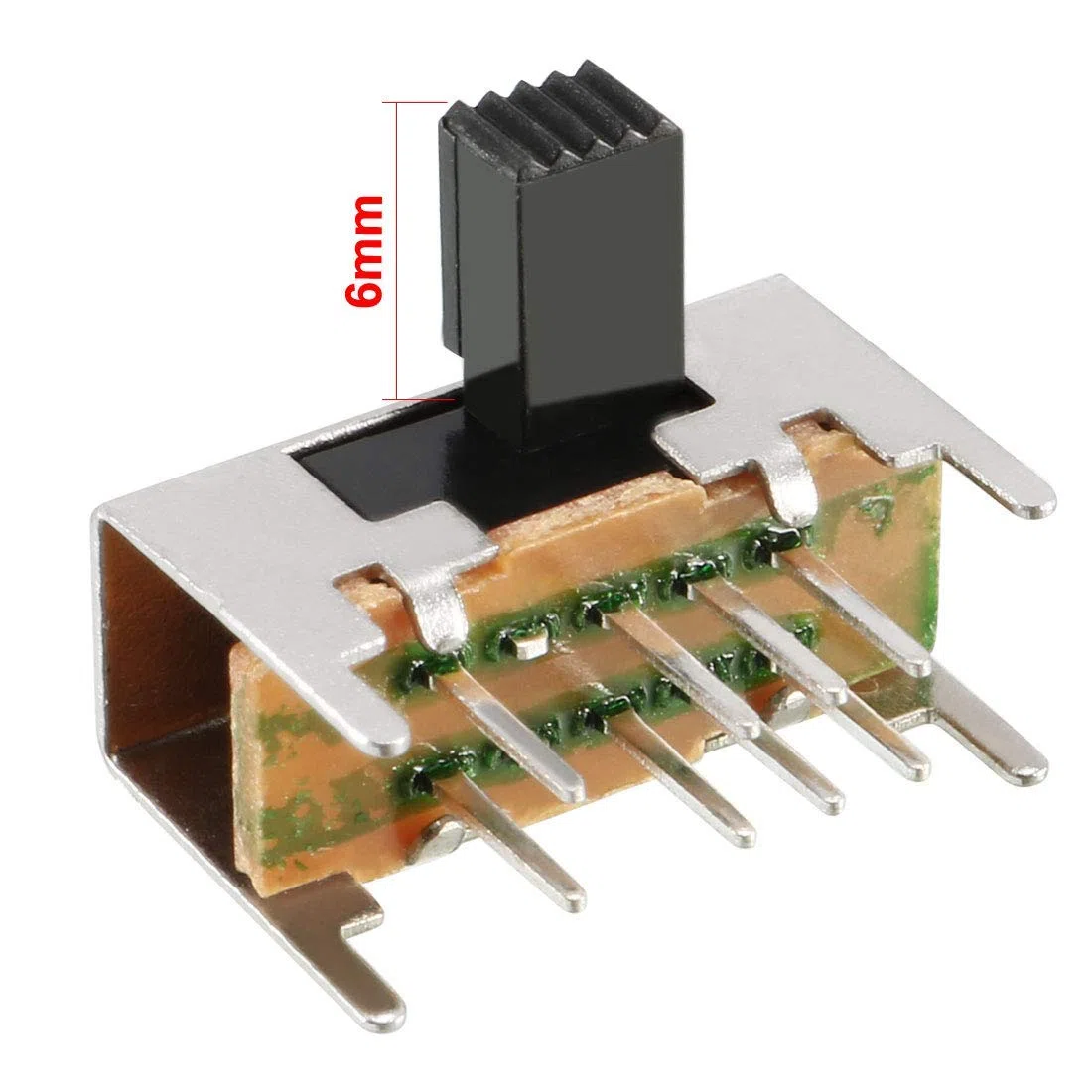 20 interruptores de deslizamiento horizontal DP3T 2P3T 8 terminales PCB panel Latching