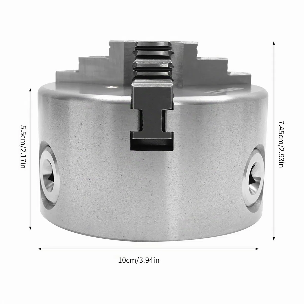 Mandril Giratorio de Metal Autocentrado de 3 Mordazas, Mandril De Torno Autocentrante 100mm, Rango de Sujeción 30-90 mm, para Torno, Rectificadoras, Fresadoras