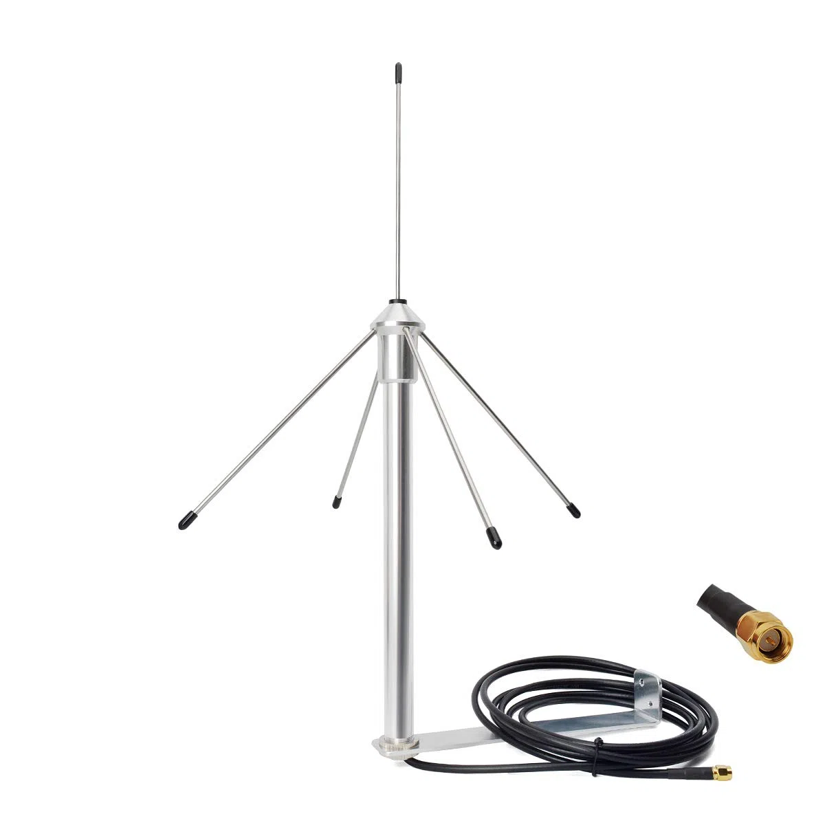 HYS Antena omni, 433 MHz, 3 dbi, 50 ohmios, antena GSM con cable coaxial RG58 de 3 m y conector macho SMA y soporte de montaje
