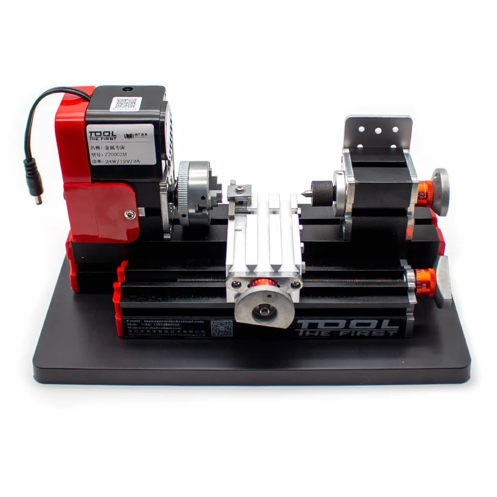 Mini Torno Miniatura Metal Multipropósito Máquina Torno Aplicaciones: Madera, Plásticos, Metales Blandos 20000rev/min