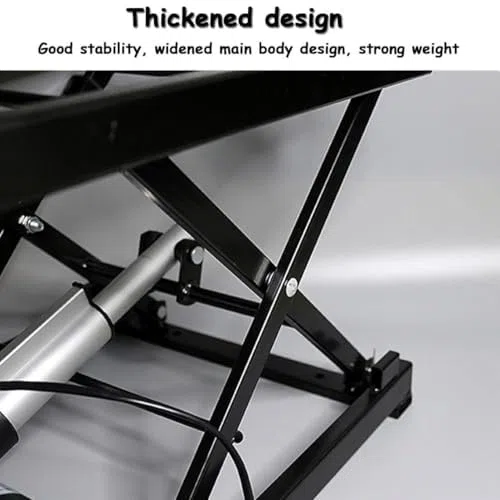Mesa elevadora de tijera eléctrica, plataforma de elevación hidráulica ajustable de altura de 100 kg con control remoto inalámbrico para almacenes y fábricas