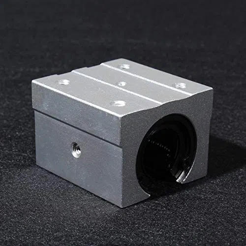 Unidad Deslizante de Rodamiento de Bolas Lineal SBR25UU, DiáMetro de Orificio de 25 Mm Riel de GuíA de Rodamiento de Luz Lineal Soporte de Aluminio CilíNdrico