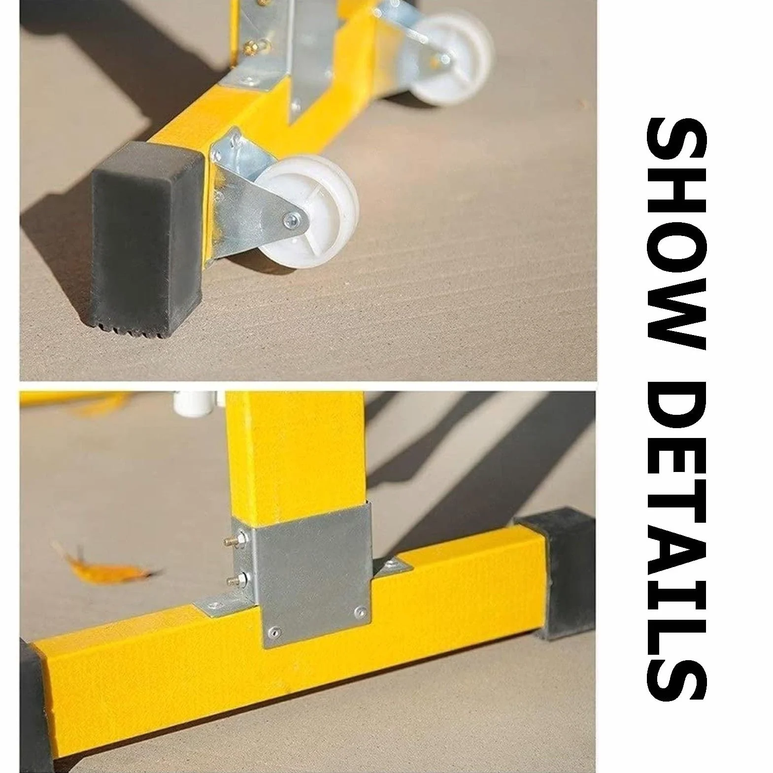 Barrera de seguridad extensible para puerta retráctil, ideal para zonas de trabajo, garajes, muelles de carga. Valla metálica fácil de mover para mayor seguridad.