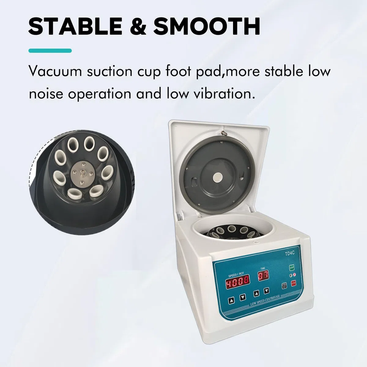 Mini centrífuga científica 4000 RPM, centrífuga de Belleza/Laboratorio, centrífuga de Mesa Digital, centrífuga de Mesa de Laboratorio para práctica médica Sangre/suero/Plasma/Grasa