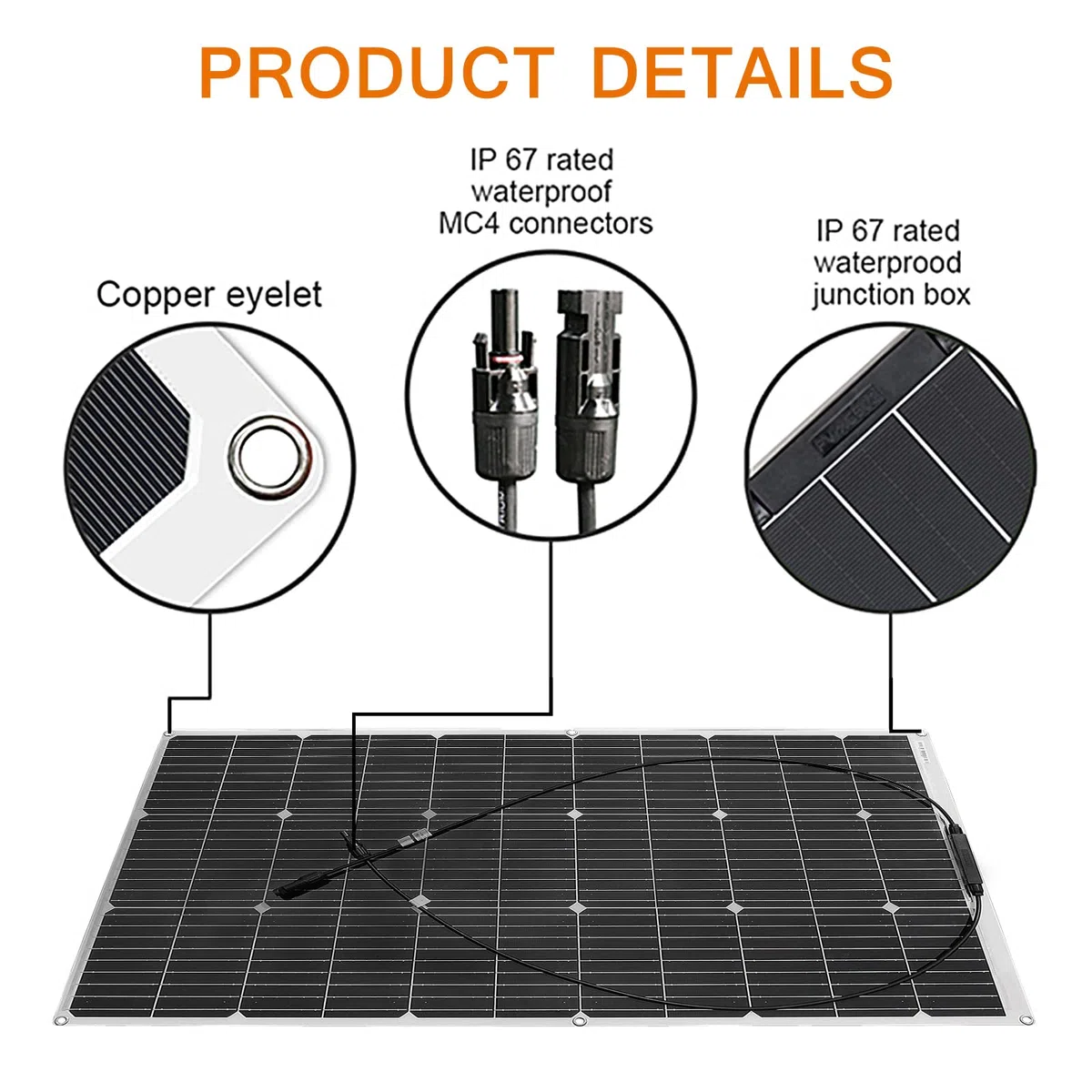 Kit Panel Solar Flexible 200W 12V 2x100W 18V 20A Controlador Cargador Baterías 12V/24V