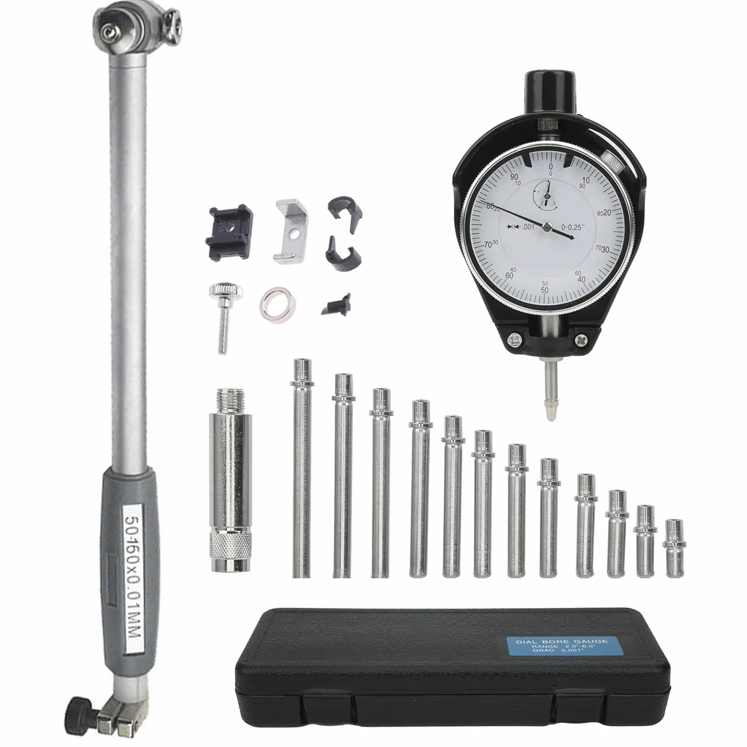 Tabla De Diámetros Internos, Tabla De Diámetros De Aleación De Aluminio, Tabla De Cilindros (50-160 Mm) Equipada Con 21 Tipos De Cabezales De Medición, Puede Medir Diferentes Diámetros