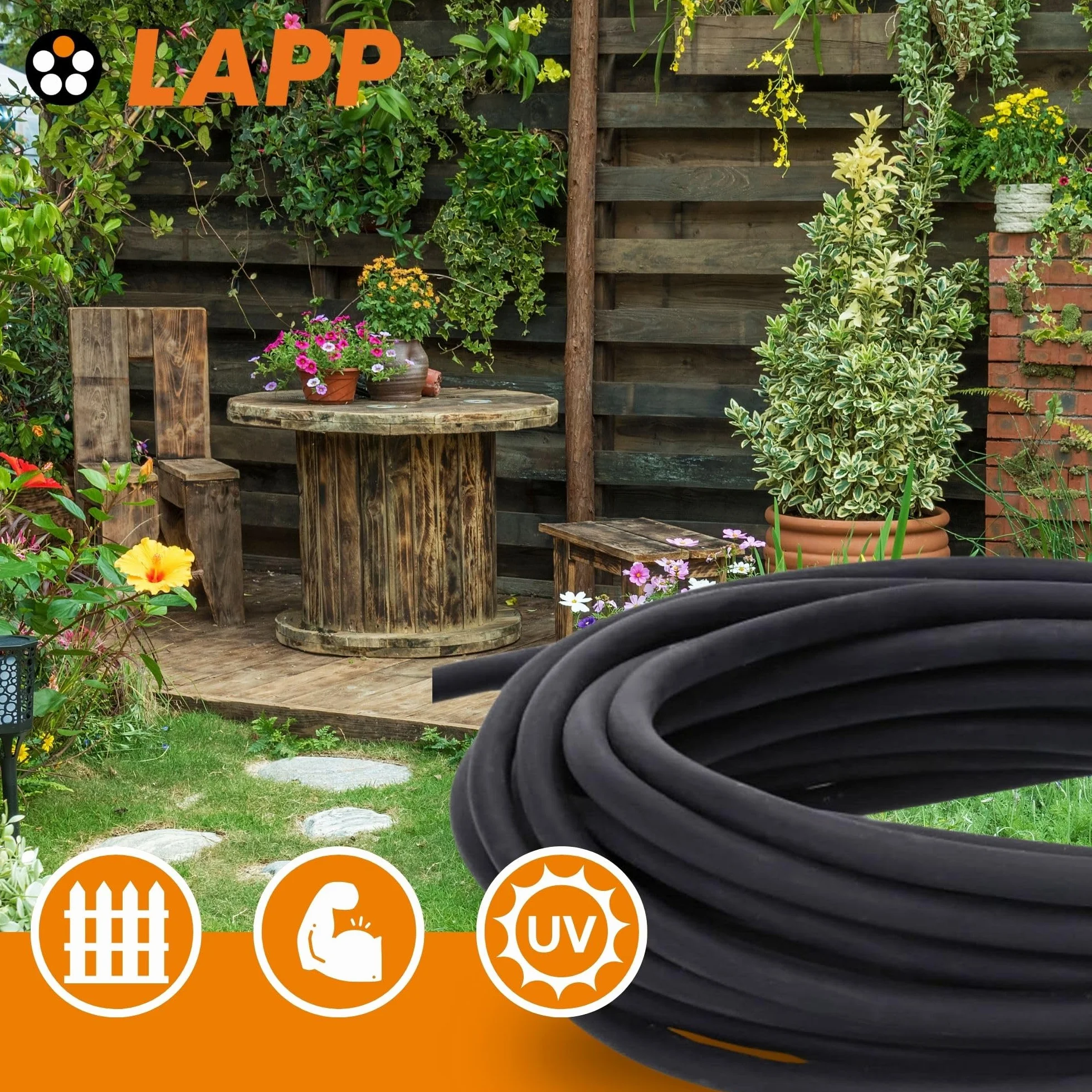 10 metros Lapp 1030531 LiYCY cable de control apantallado 3x0,75 mm² I Resistente a los rayos UV I Cable de señal de 3 hilos I Cable de datos para exteriores I Cable de soldadura
