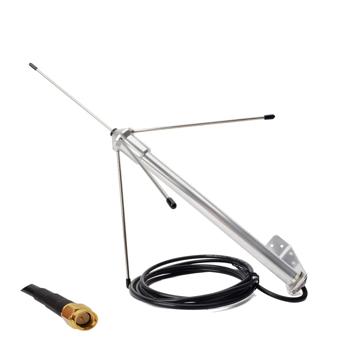 HYS Antena omni, 433 MHz, 3 dbi, 50 ohmios, antena GSM con cable coaxial RG58 de 3 m y conector macho SMA y soporte de montaje