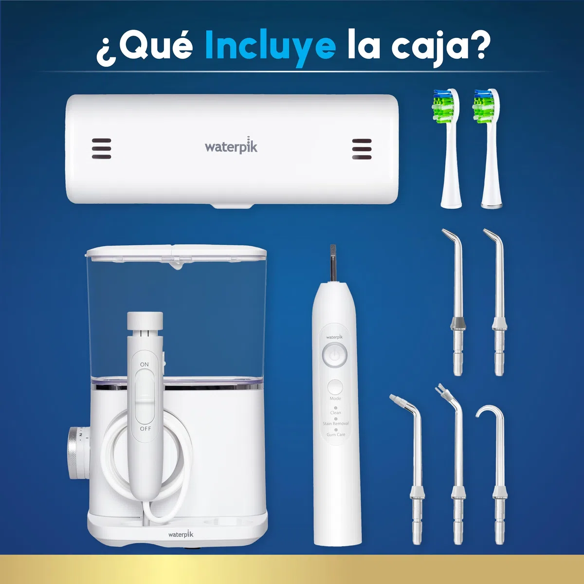 Waterpik Sensonic Complete Care CC-04 Cepillo de dientes eléctrico recargable hilo dental blanco