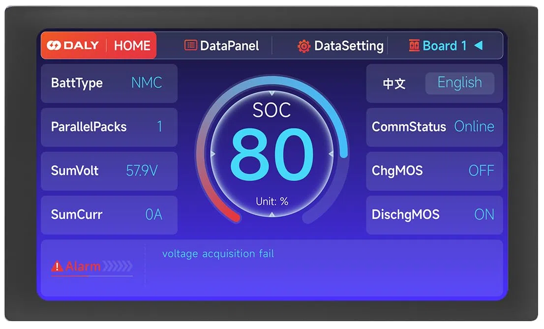 DALY Accesorios Smart BMS, pantalla táctil de 4,3"