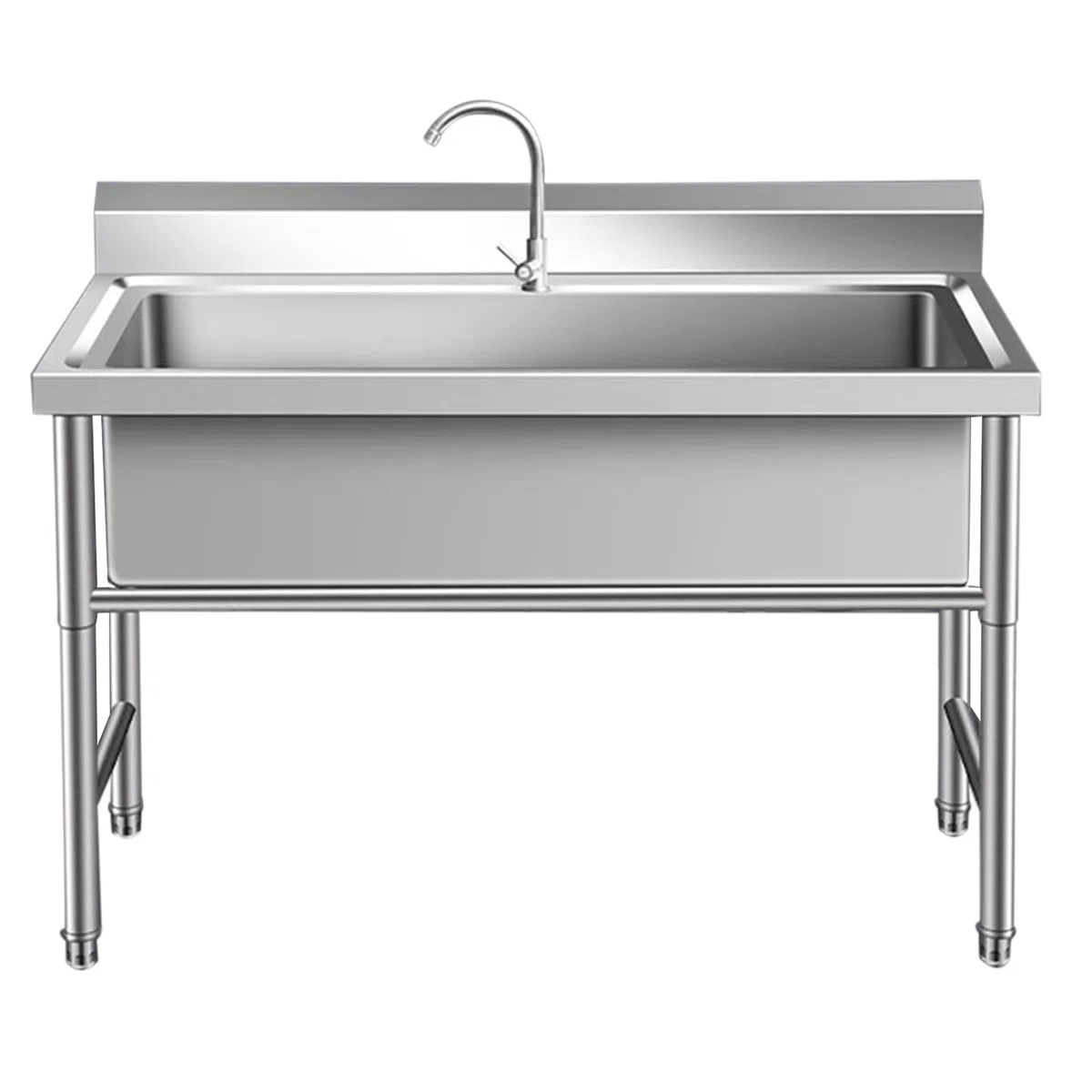 Fregadero industrial de acero inoxidable 1 compartimento 60x60x80 cm independiente