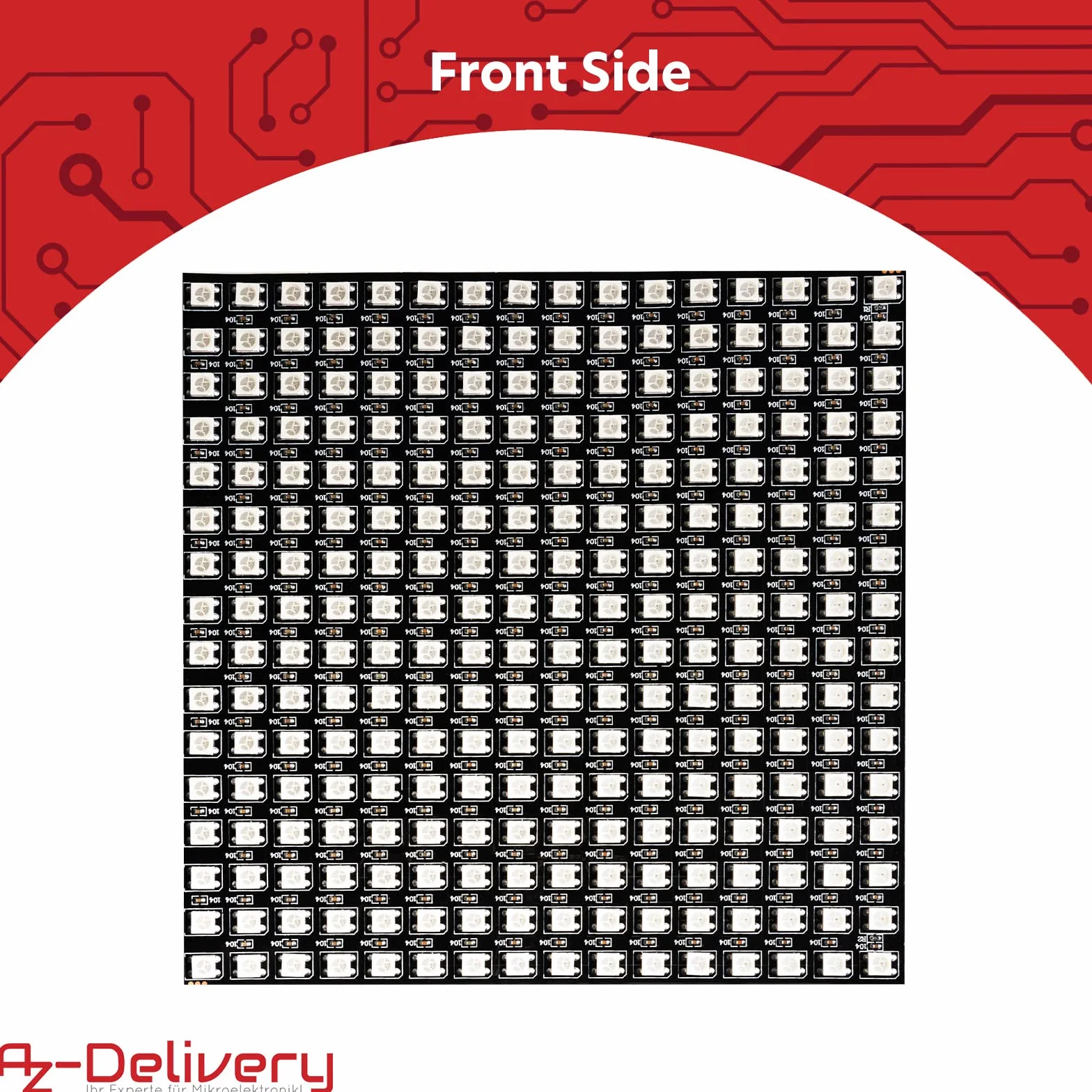 AZDelivery 3x RGB LED Panel WS2812B 16x16 256 LEDs pantalla led flexible Module 5050SMD IC Un solo direccionable funciones a todo color con DC5V Compatible con Raspberry Pi
