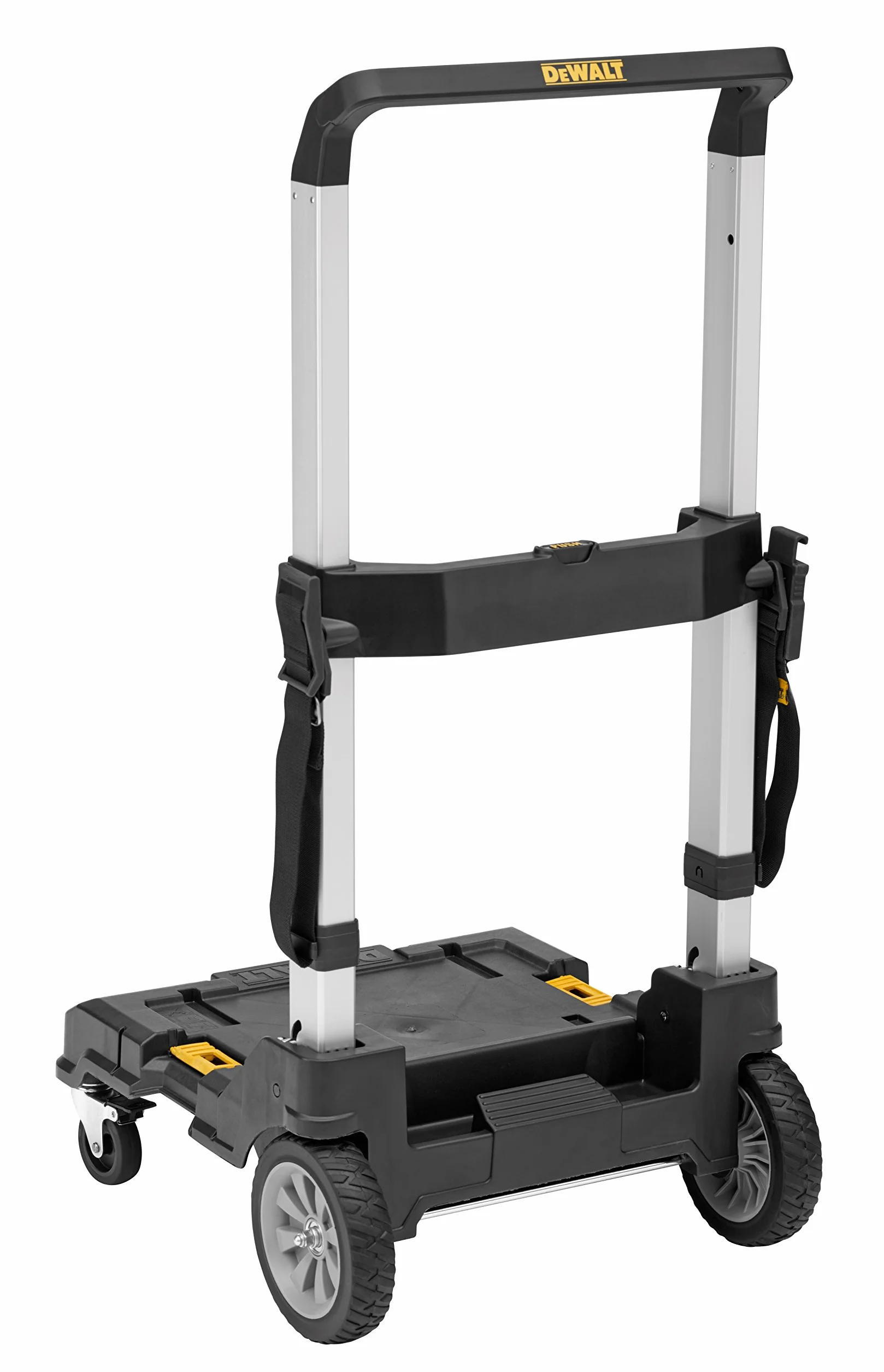 DEWALT DWST1-71196, Trolley, Sistema de transporte para almacenamiento TSTAK, 2 ruedas giratorias 360º con freno y 2 ruedas fijas Ø 180mm, Alta resistencia, Capacidad máxima 100 kg