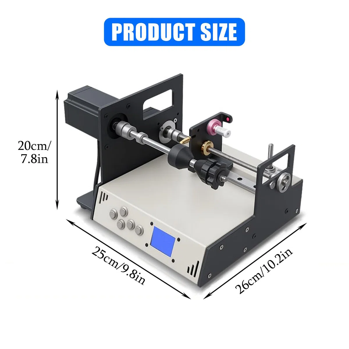 Bobinadora Automática 1200 RPM con Cable para Transformadores de Tubo, Alambre Esmaltado