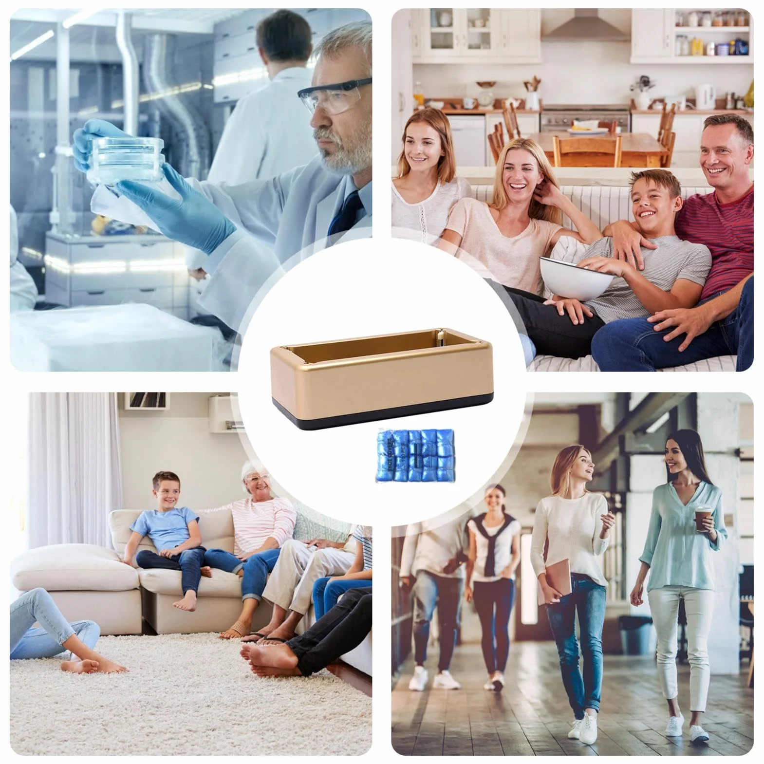 Dispensador De Cubiertas De Zapatos | Dispensador Automático De Fundas Para Zapatos | Dispensador Portátil De Cubrezapatos | Con 100 Fundas Desechables | Para Médicos, Hogar, Tienda Y Oficina