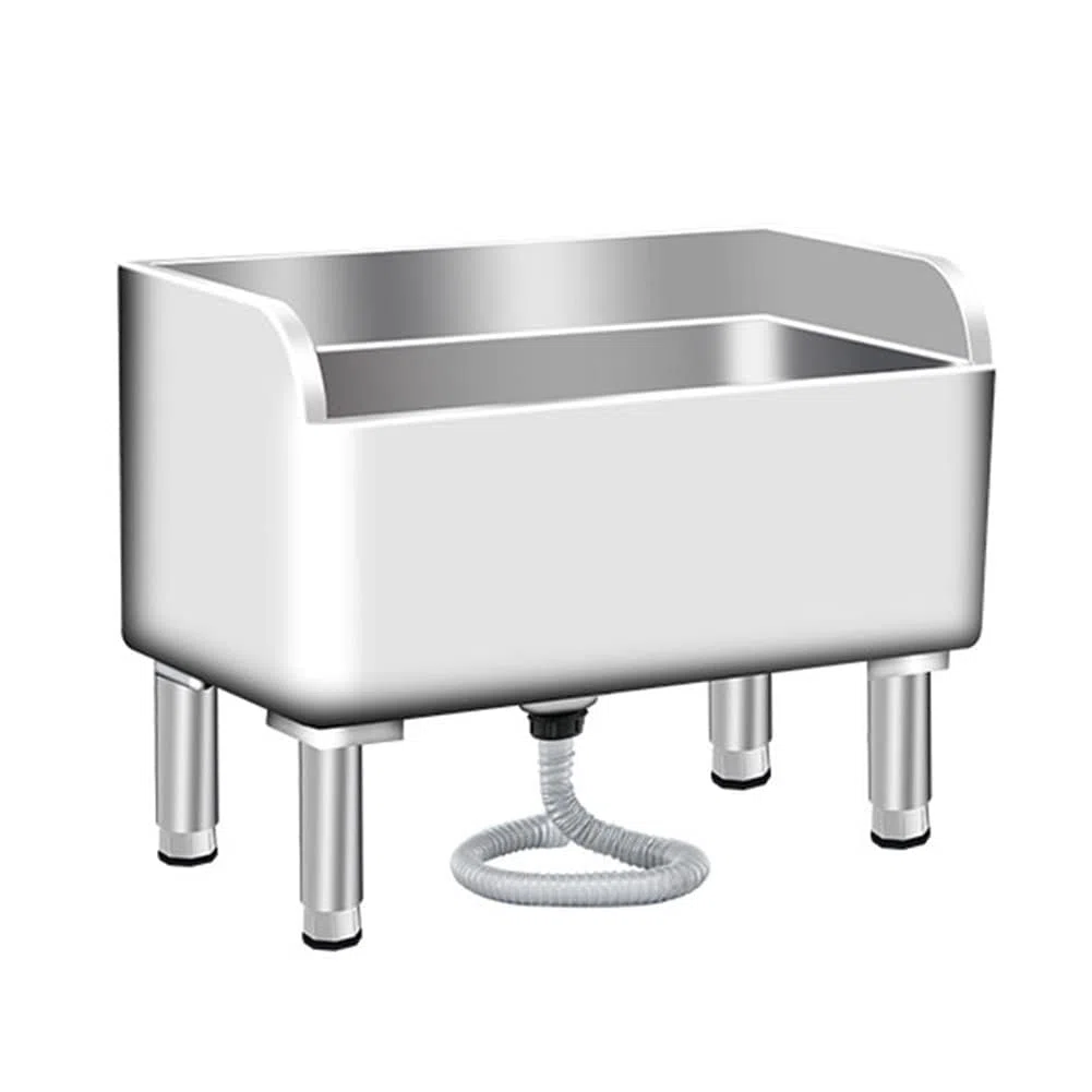 Fregadero para Fregona de Acero Inoxidable, Lavabo de Servicio Comercial 60x41x55cm