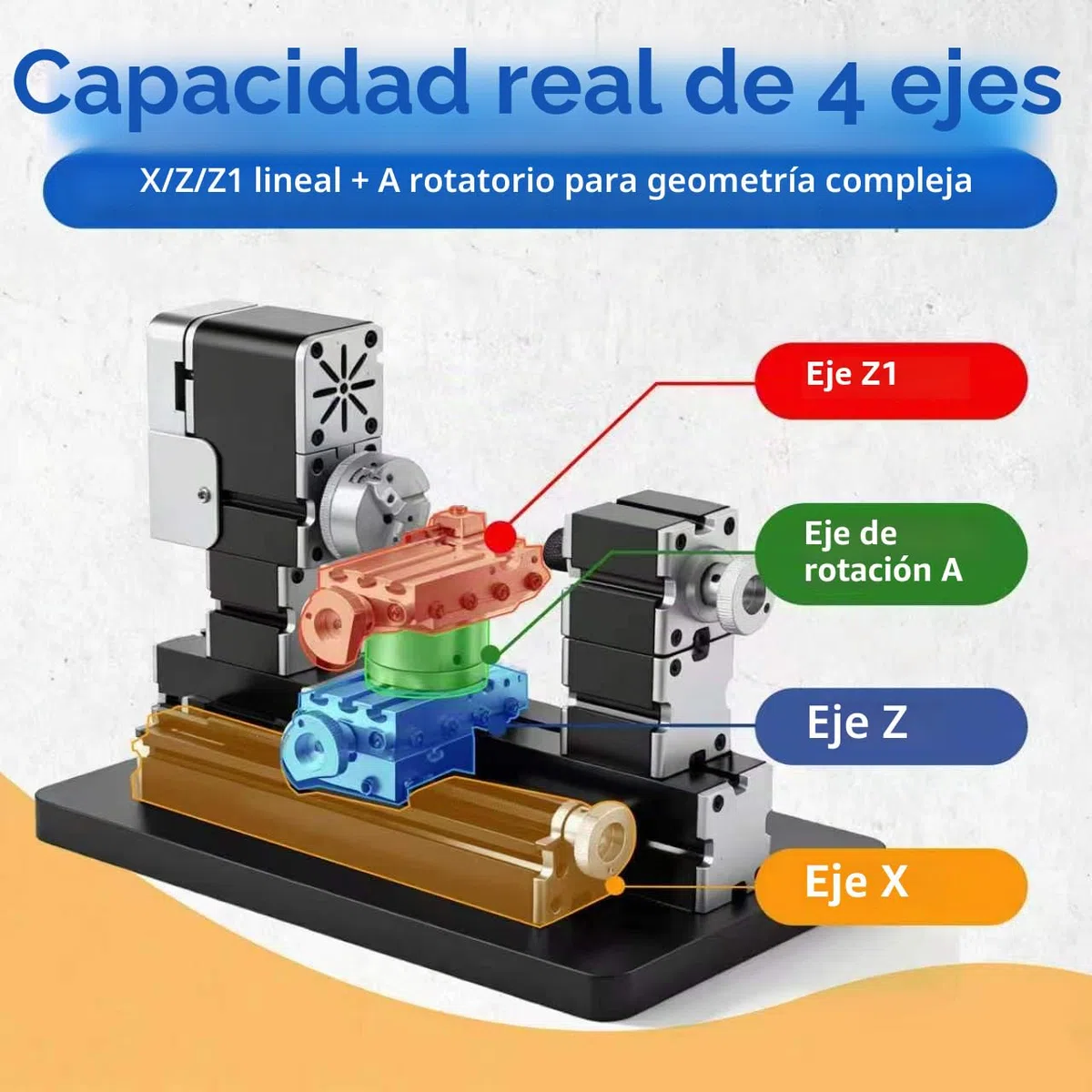 Mini torno de metal 60W 12,000 RPM, herramienta de máquina de 4 ejes para metal blando, madera, acrílico, plástico, mini torno de precisión con guarda de seguridad, indexador rápido, escala de