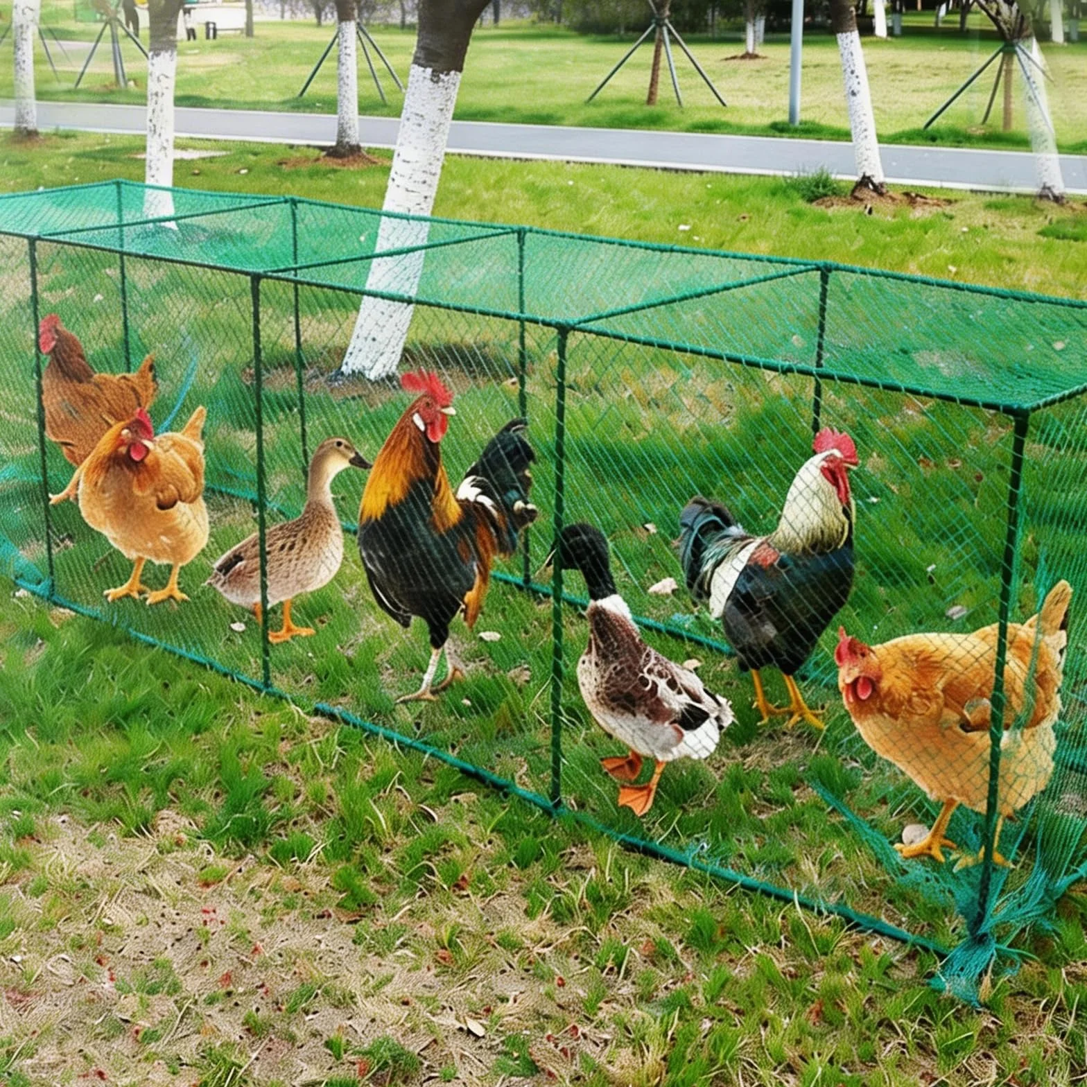 Gallinero, Túneles para Pollos de 320 * 80 * 80cm Rejilla Móvil y Grande para Aves de Corral al Aire Libre, Jaula de Pollo y Pájaros