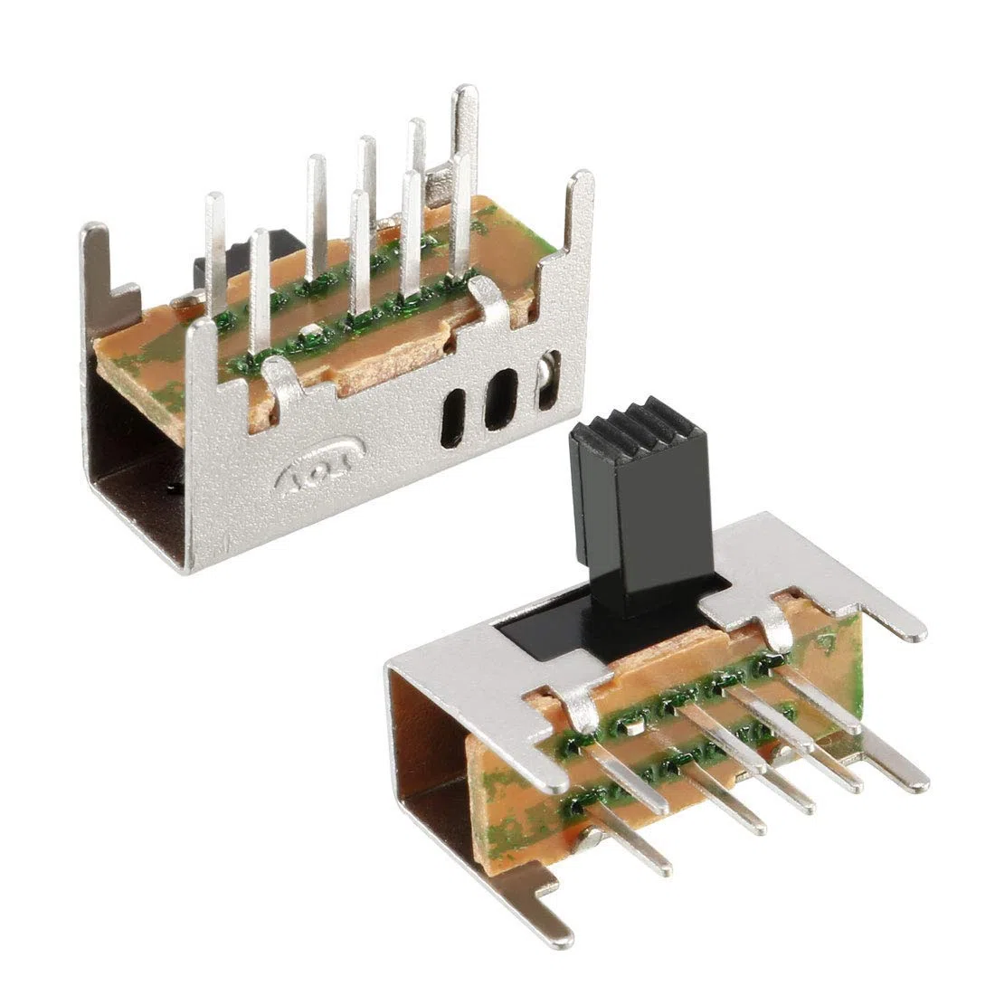 20 interruptores de deslizamiento horizontal DP3T 2P3T 8 terminales PCB panel Latching