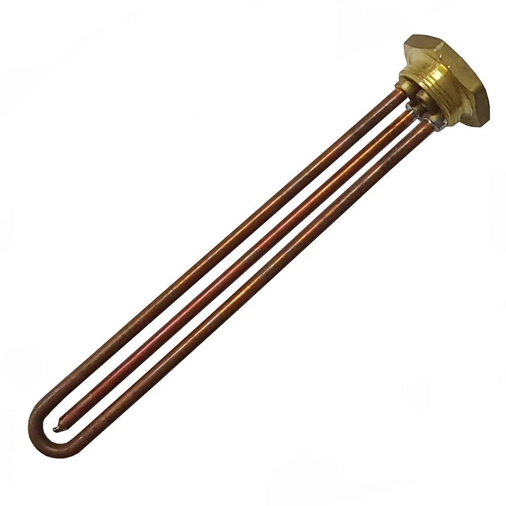 Resistencia tipo cointra 1u recta + vaina en cobre - L.280mm - rosca 1 1/4´´ - 3000w 230v