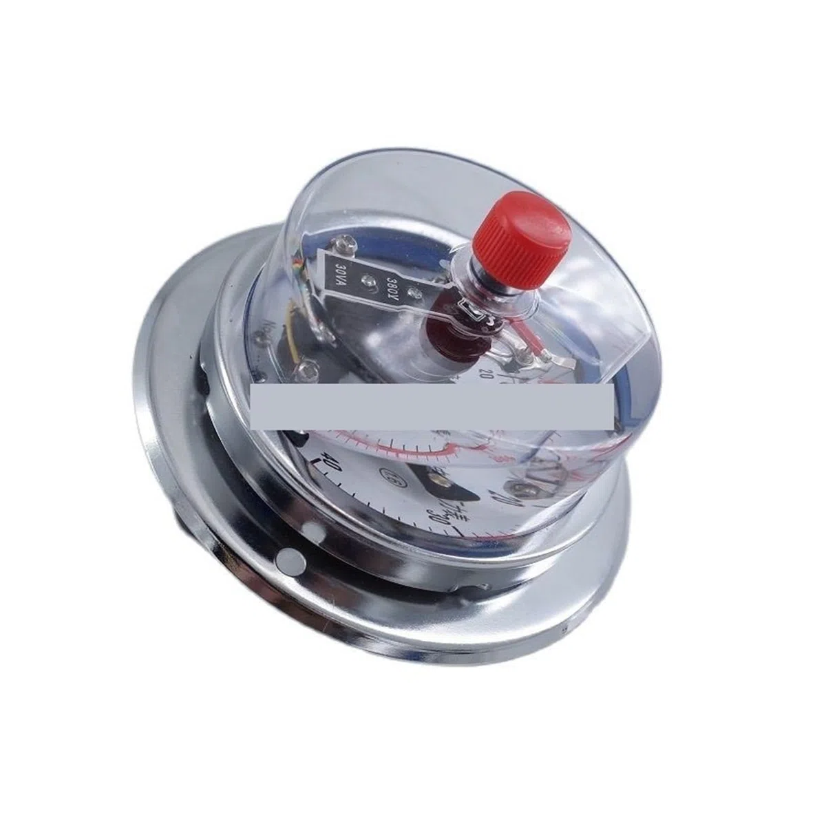 Manómetro de contacto eléctrico sísmico de borde de correa axial YNXC-100ZT asistencia magnética de 1.6MPA, control de límite superior e inferior de 0-60MPA(0-1MPA)